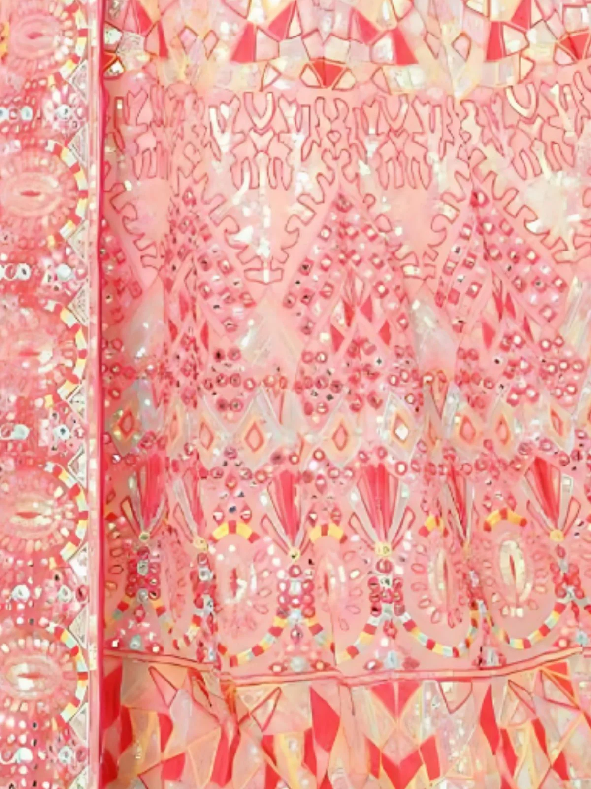 Odette Pink Georgette Embellished Semi-Stitched Lehenga For Women - Image 4