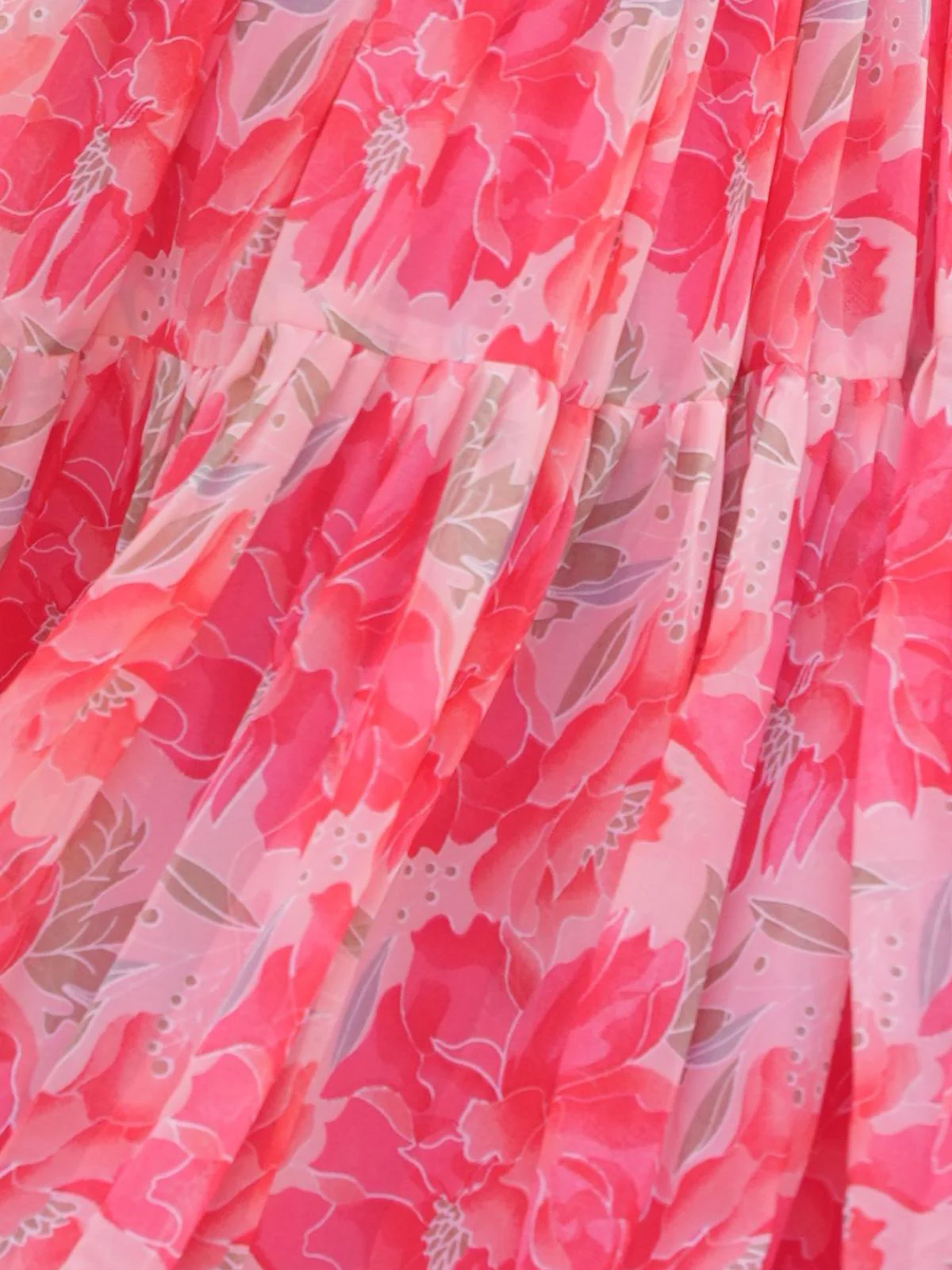 Odette Pink Georgette Printed Stitched Gown For Women - Image 6