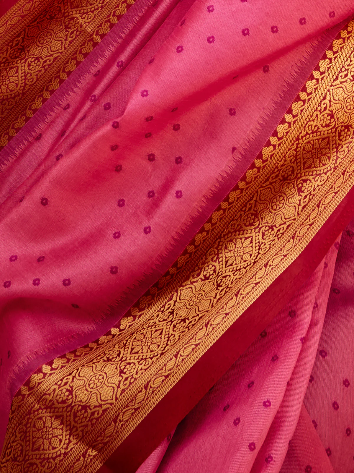 Odette Pink Handloom Woven Saree For Women - Image 5