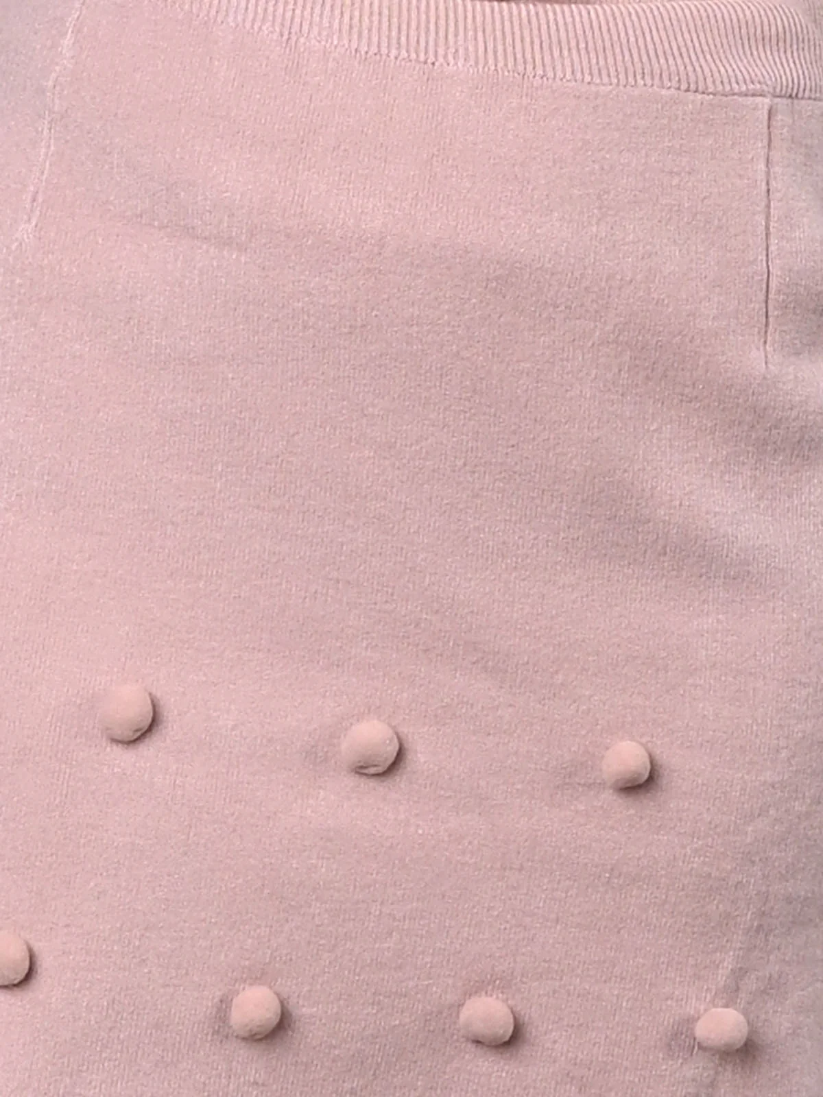 Odette Pink Light Wool Mini Skirt For Women - Image 5