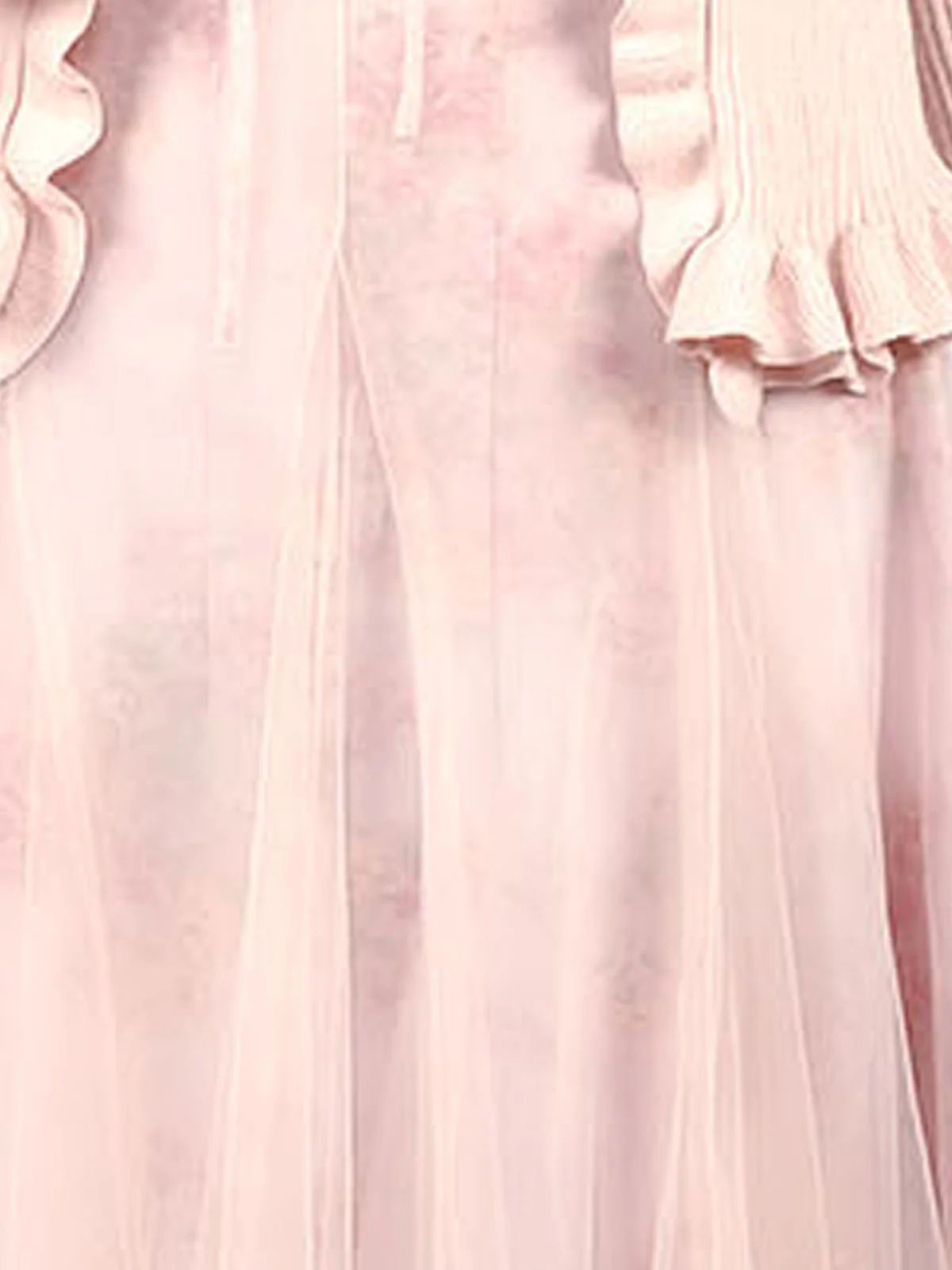 Odette Pink Net Printed And Bow Design Dress For Women - Image 7