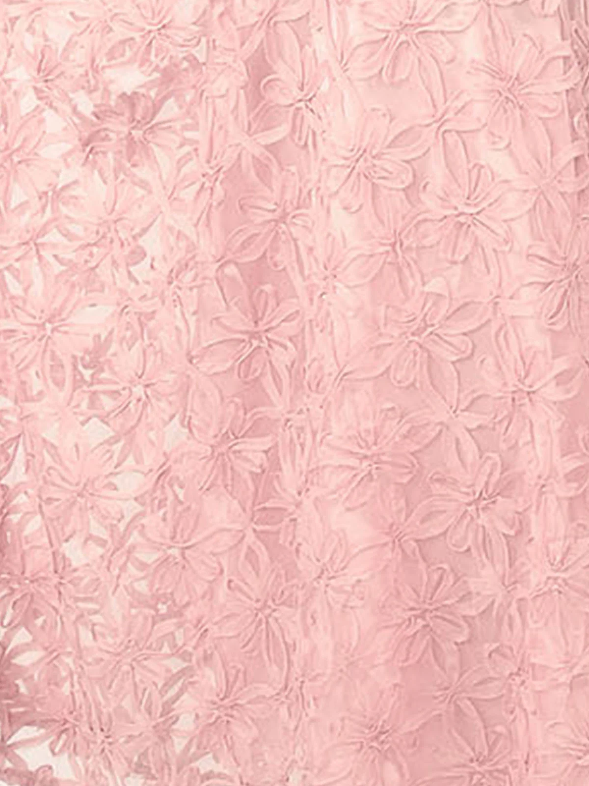 Odette Pink Net Ribbon Applique Skirt For Women - Image 5
