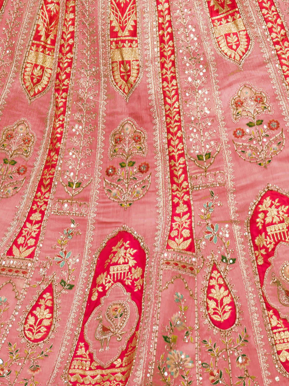 Odette Pink Organza Embellished Semi-Stitched Lehenga With Unstitched Blouse For Women - Image 5