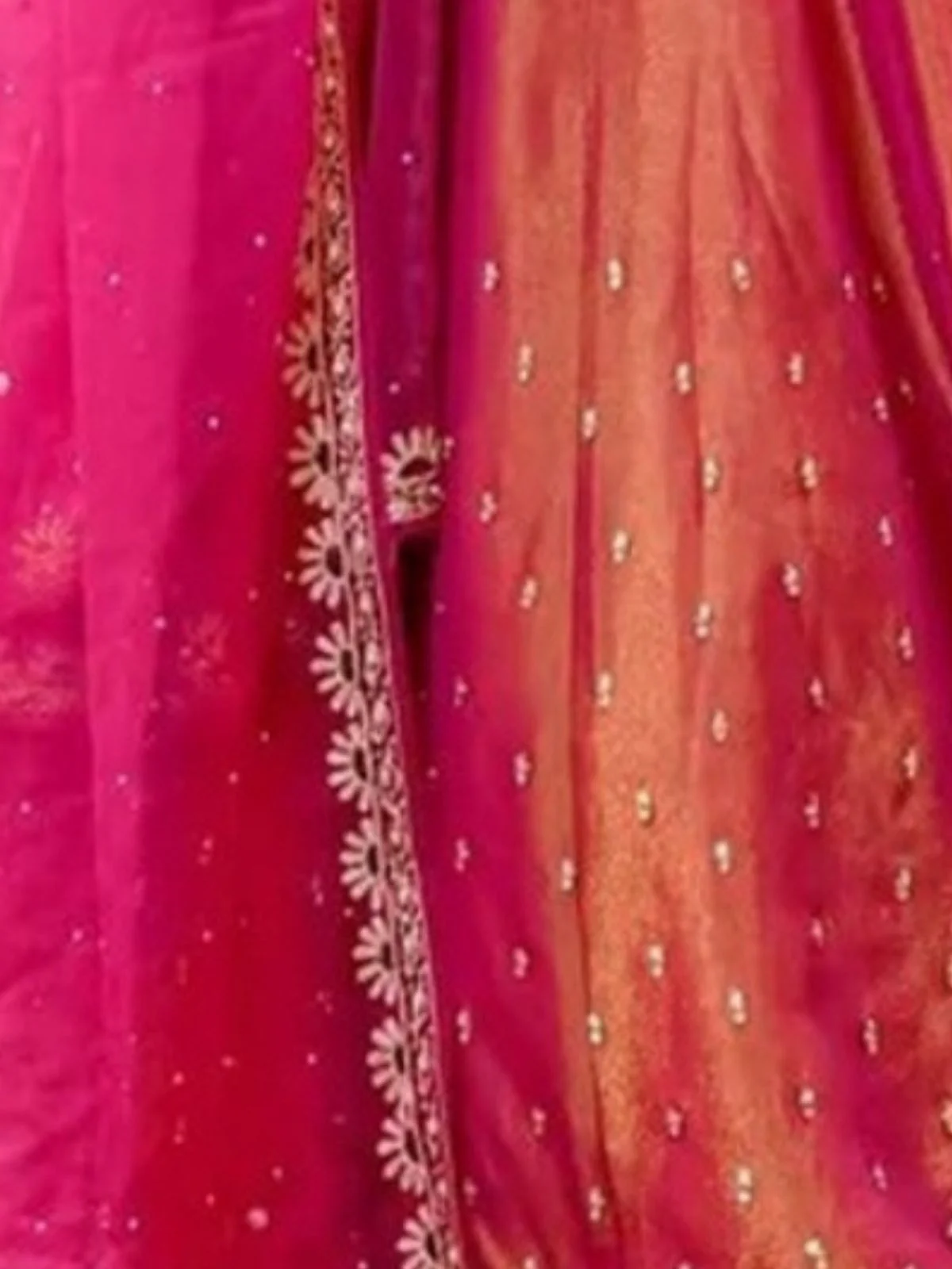 Odette Pink Organza Embroidered Lehenga For Women - Image 4