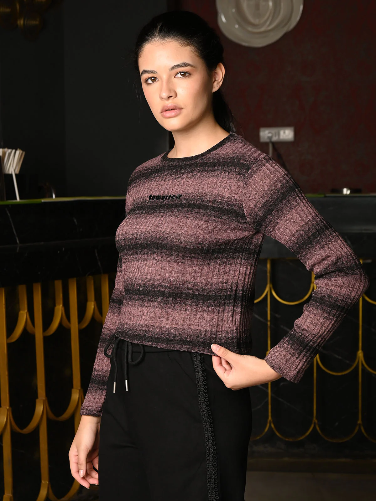 Odette Pink Polyester Jersey T-Shirt For Women - Image 3