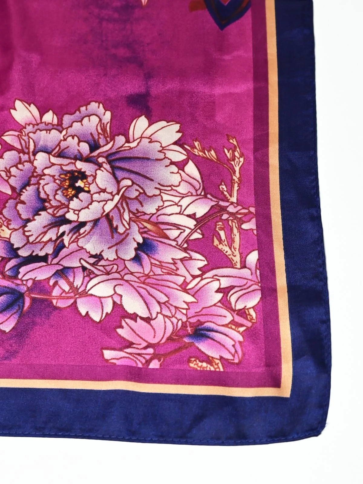 Odette Pink Printed Satin Scarf For Women - Image 4