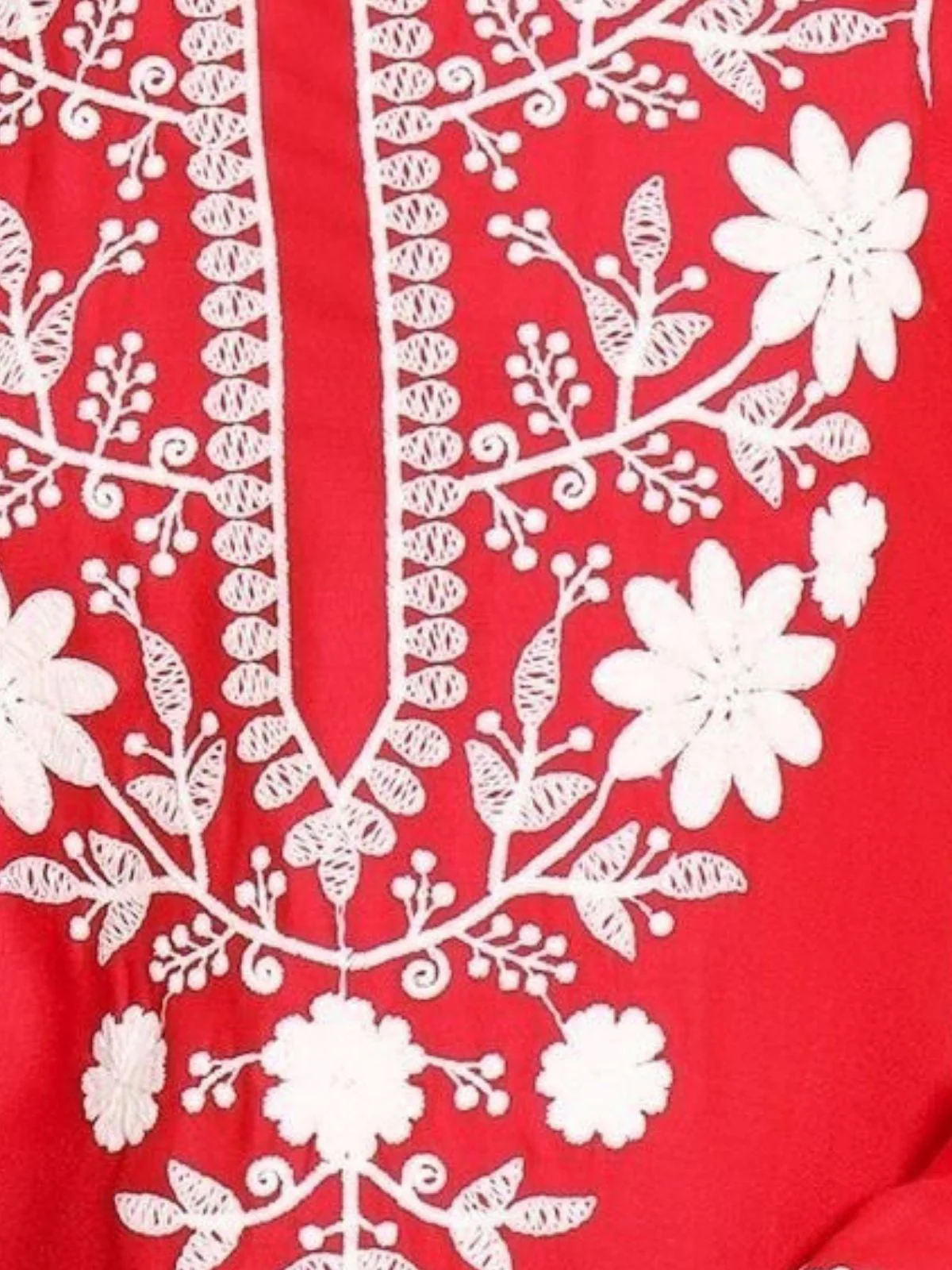 Odette Pink Rayon Embroidered Kurti For Women - Image 4