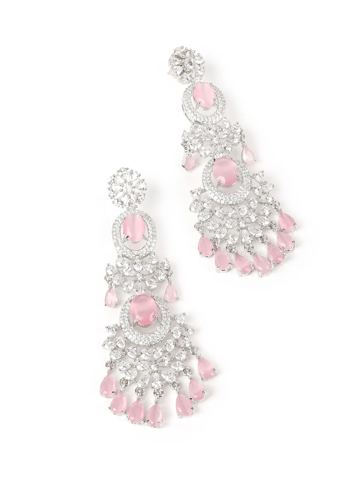 Odette Pink Regal Double Layered Choker Neck Piece For Women - Image 5