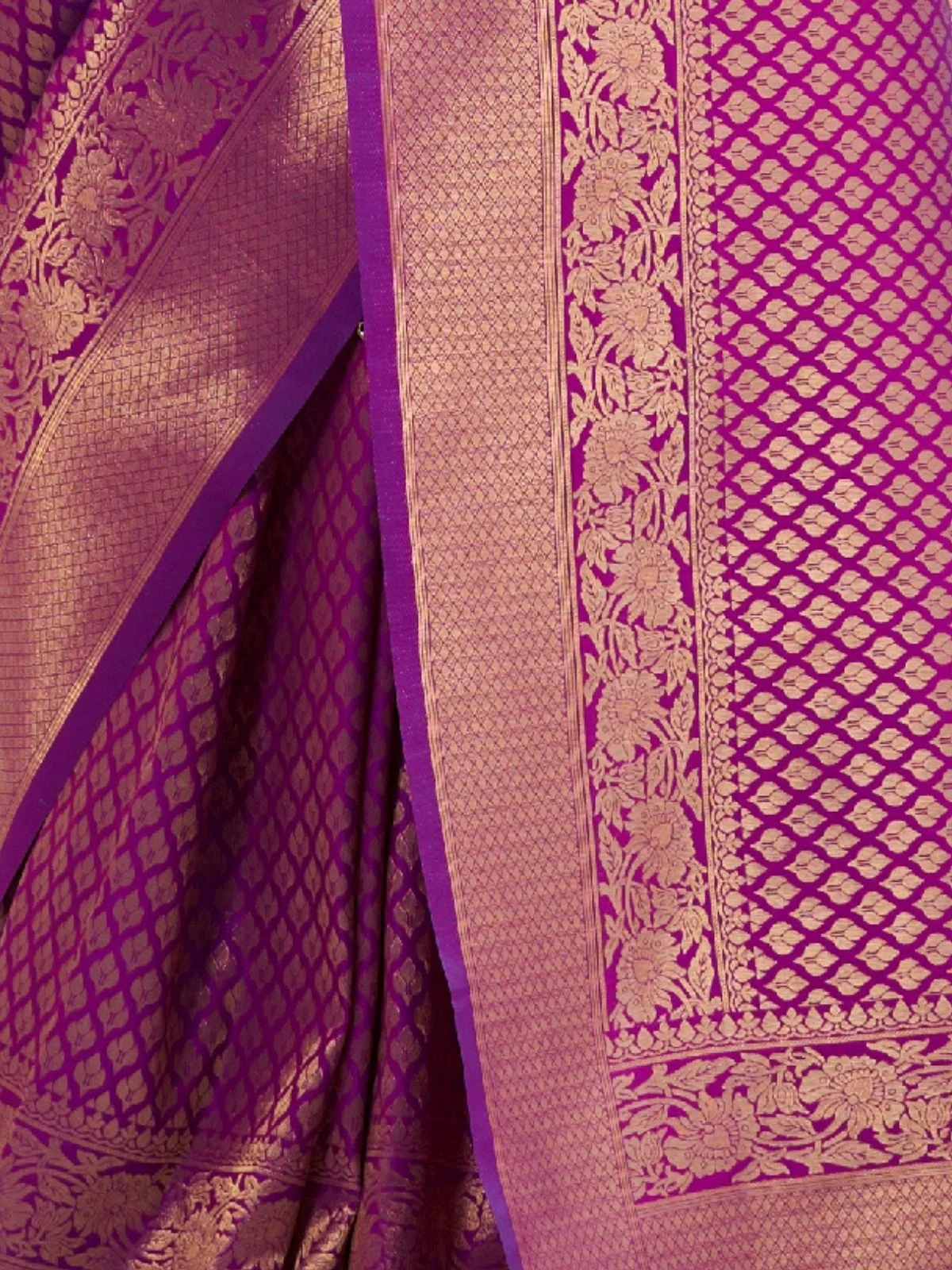 Odette Pink Silk Blend Woven Saree With Unstitched Blouse For Women - Image 3