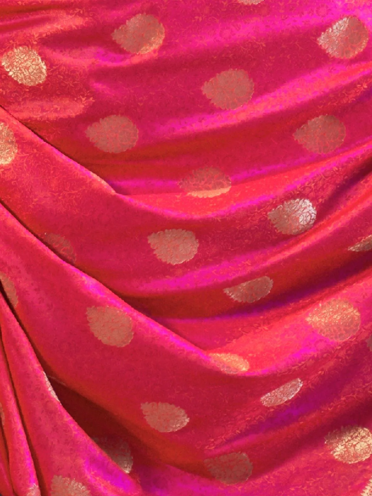 Odette Pink Silk Blend Woven Saree With Unstitched Blouse for Women - Image 3