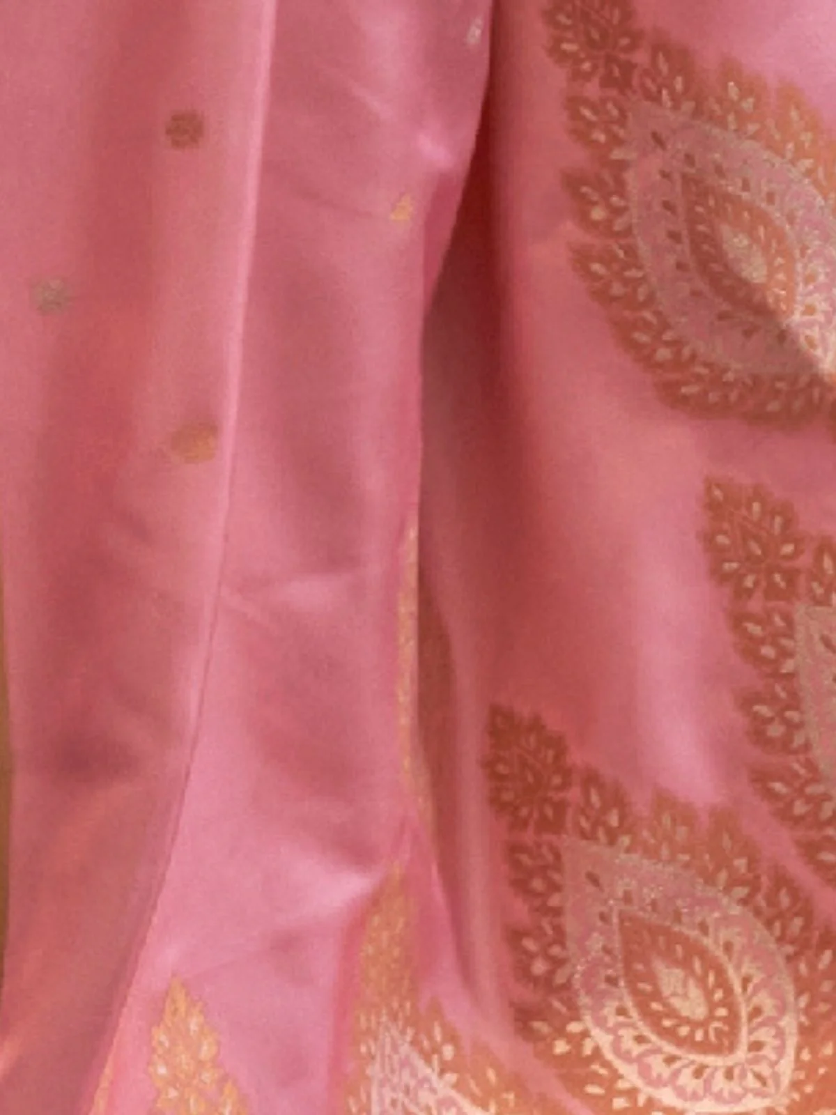 Odette Pink Silk Blend Woven Saree With Unstitched Blouse for Women - Image 3