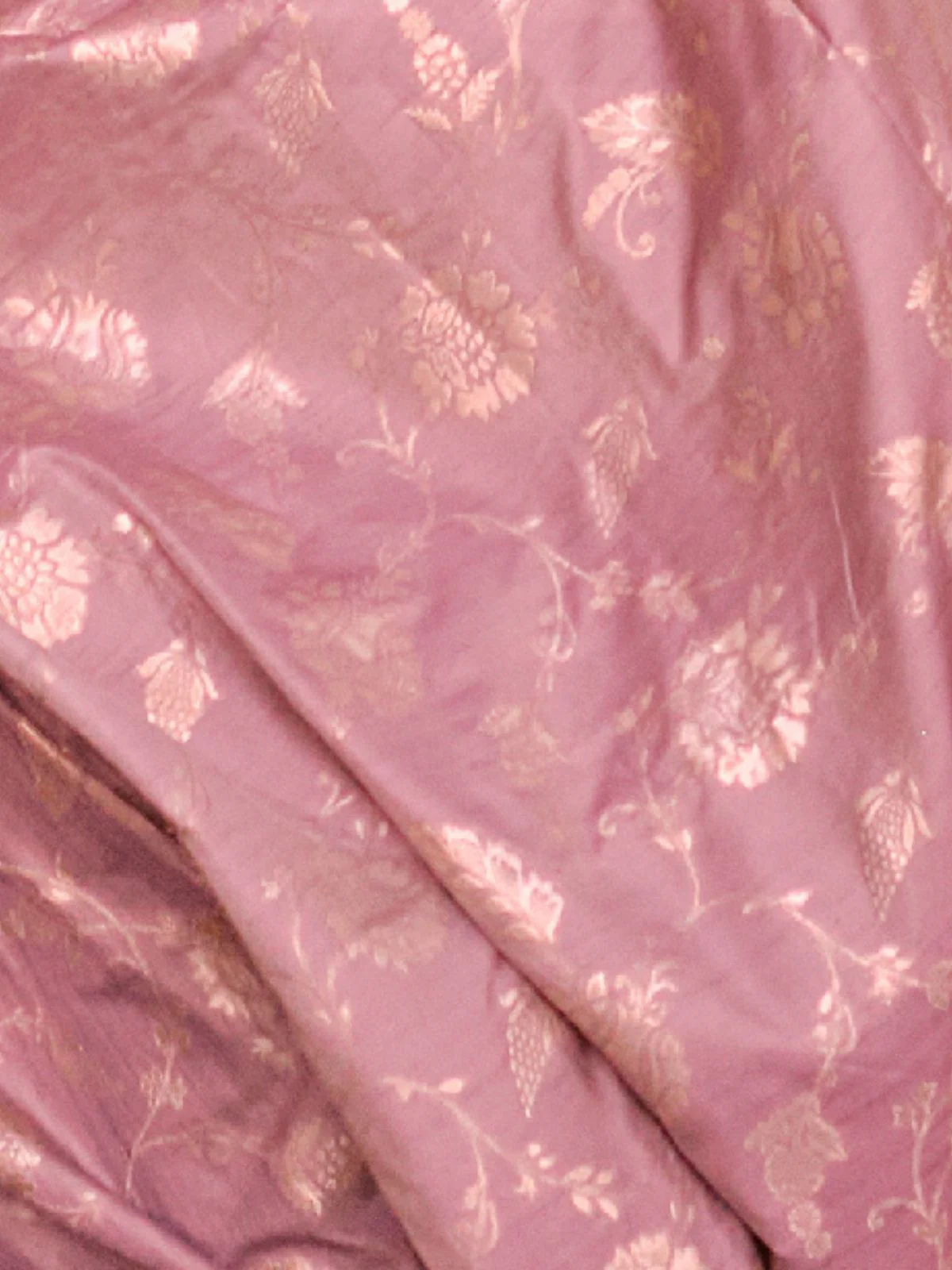 Odette Pink Silk Blend Woven Saree With Unstitched Blouse For Women - Image 3