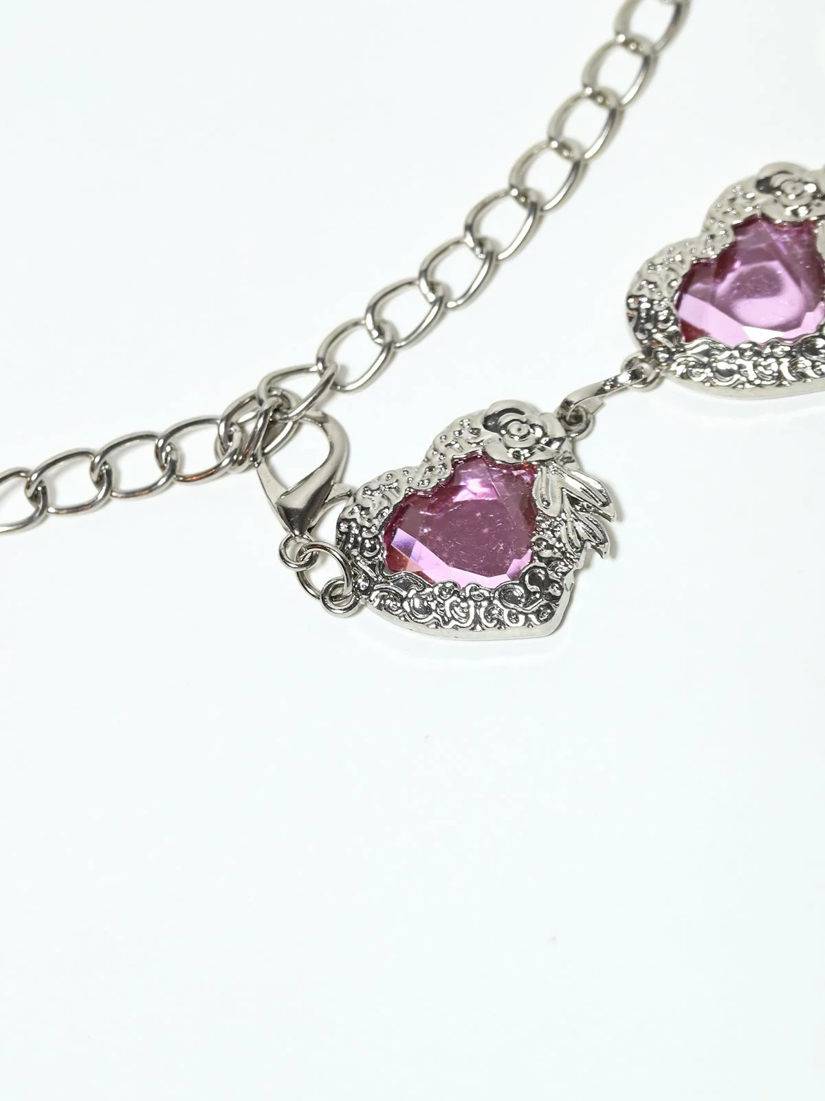 Odette Pink & Silver Alloy Embellished Belt For Women - Image 4