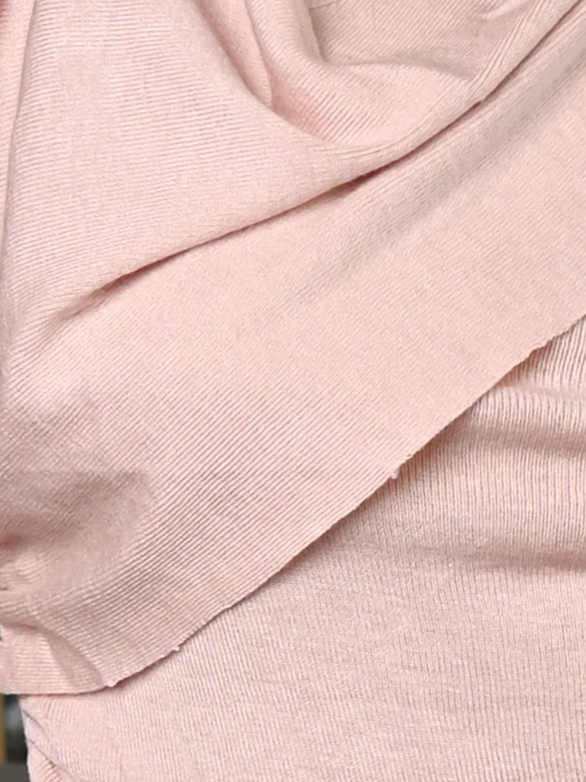 Odette Pink Viscose Lycra Solid Cowl Neck Top For Women - Image 4