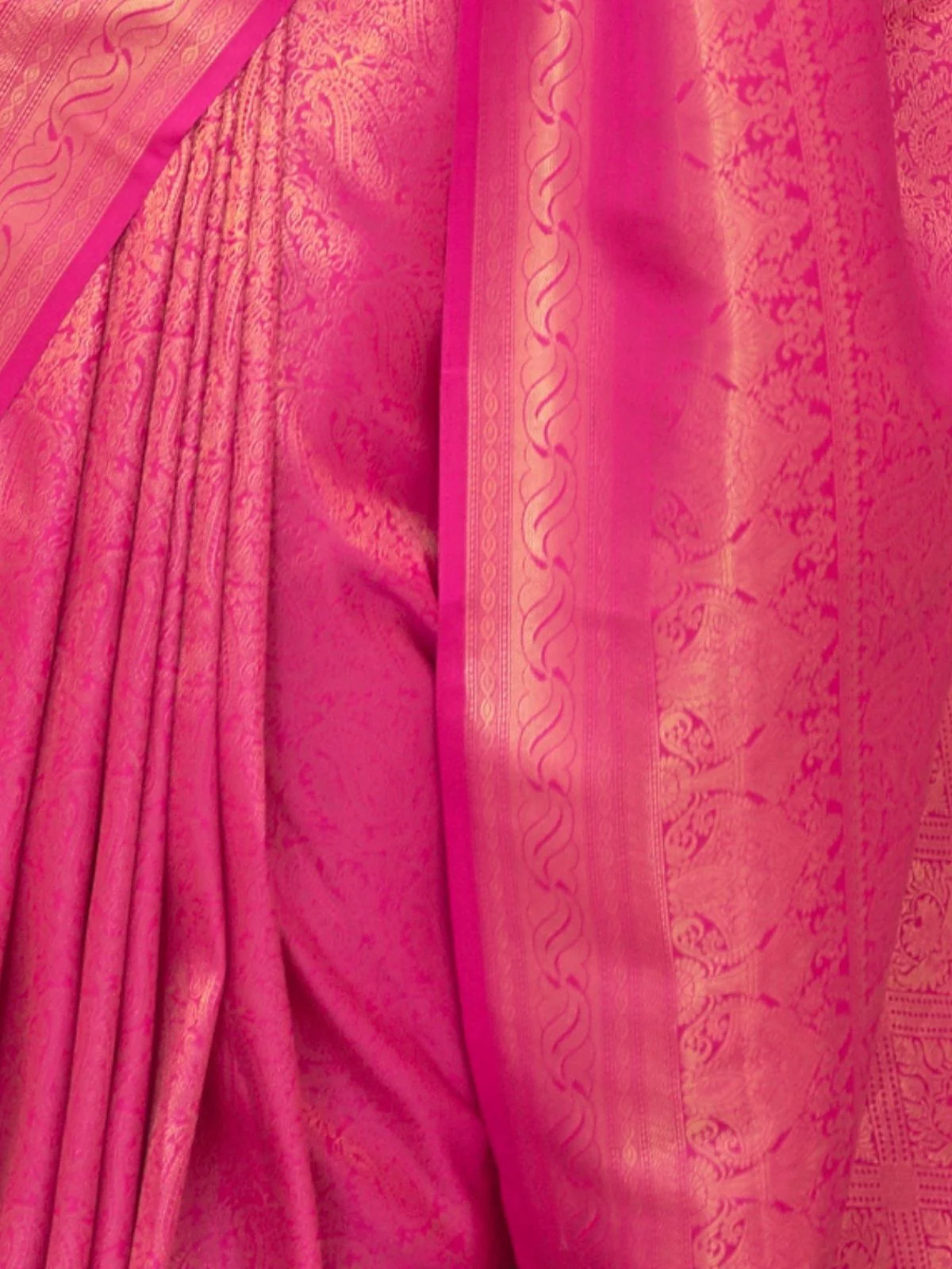 Odette Pink Woven Design Silk Blend Saree With Unstitched Blouse For Women - Image 3