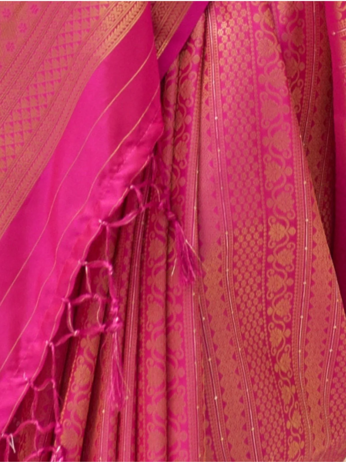 Odette Pink Woven Design Silk Blend Saree With Unstitched Blouse For Women - Image 3