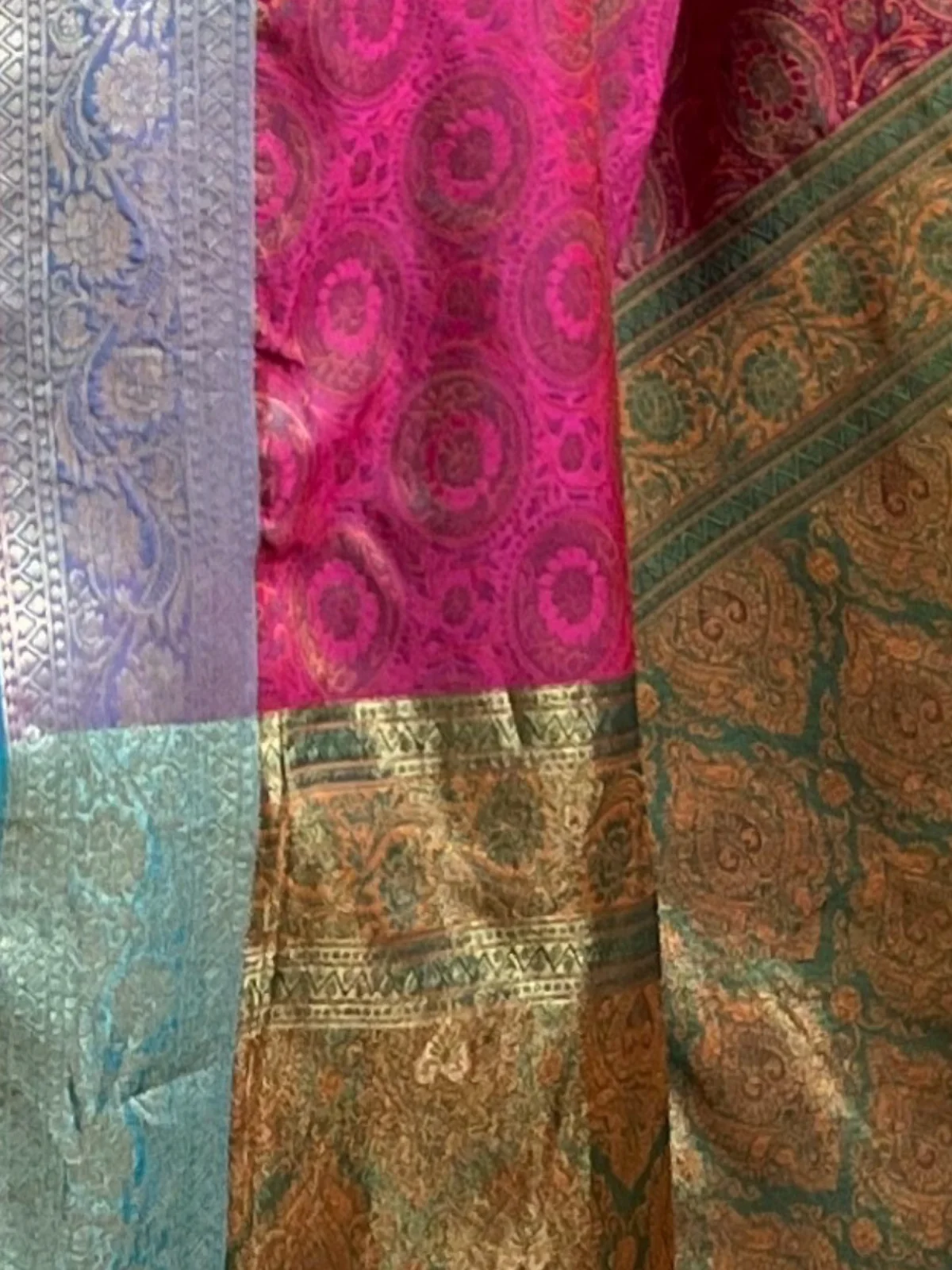 Odette Pink Woven Design Silk Blend Saree With Unstitched Blouse For Women - Image 4