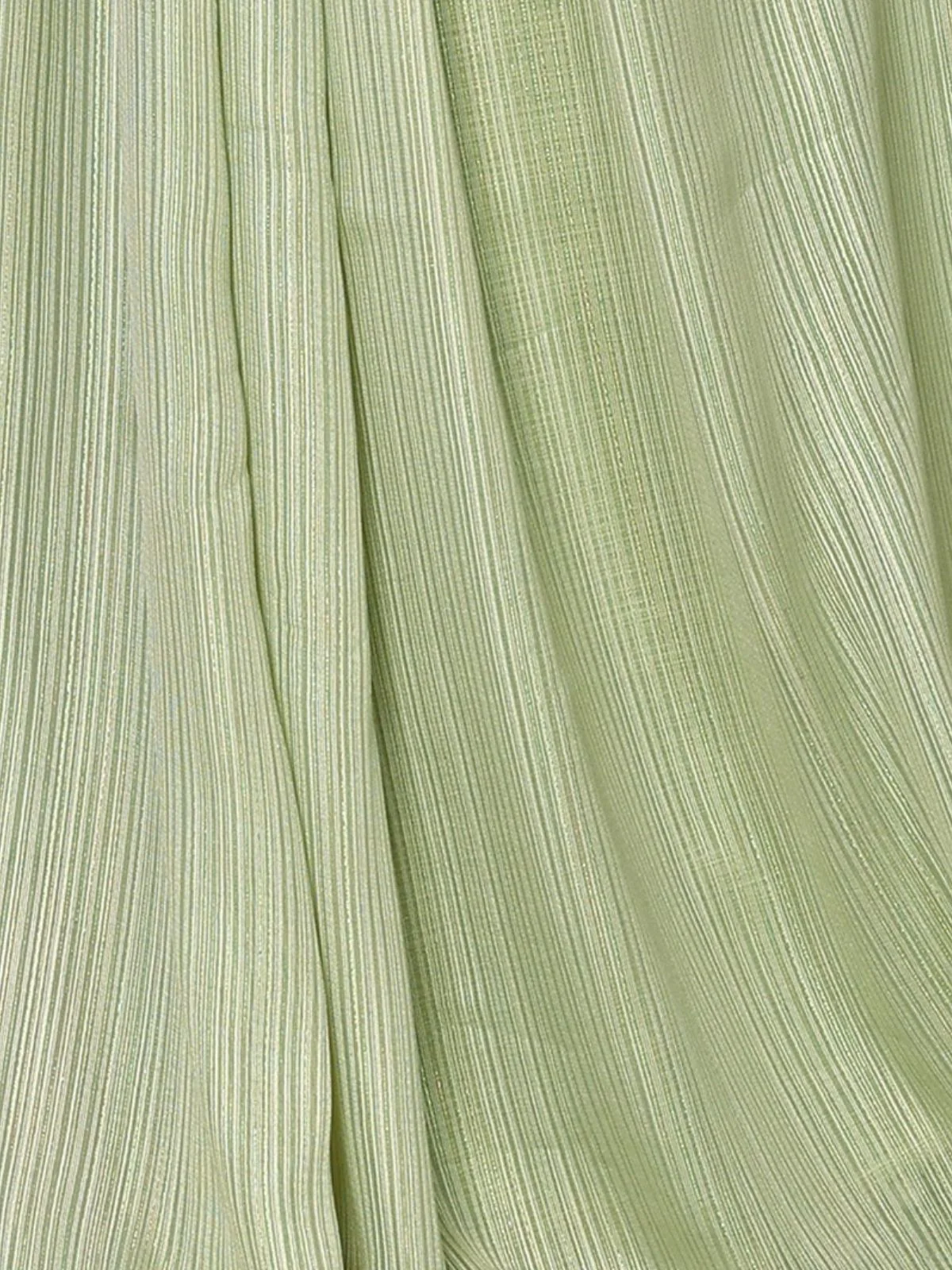 Odette Pista Green Georgette Plain Saree For Women - Image 5