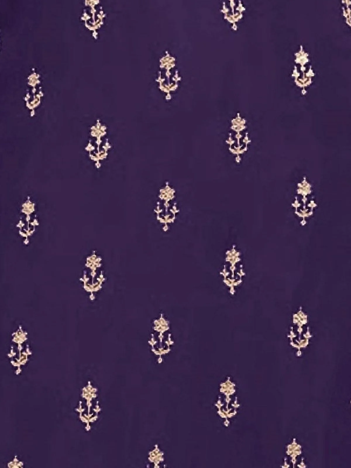 Odette Purple Georgette Embellished Semi Stitched Kurta Set For Women - Image 3