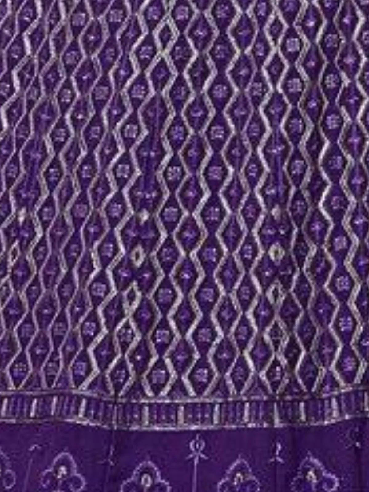 Odette Purple Georgette Embellished Semi Stitched Lehenga For Women - Image 6