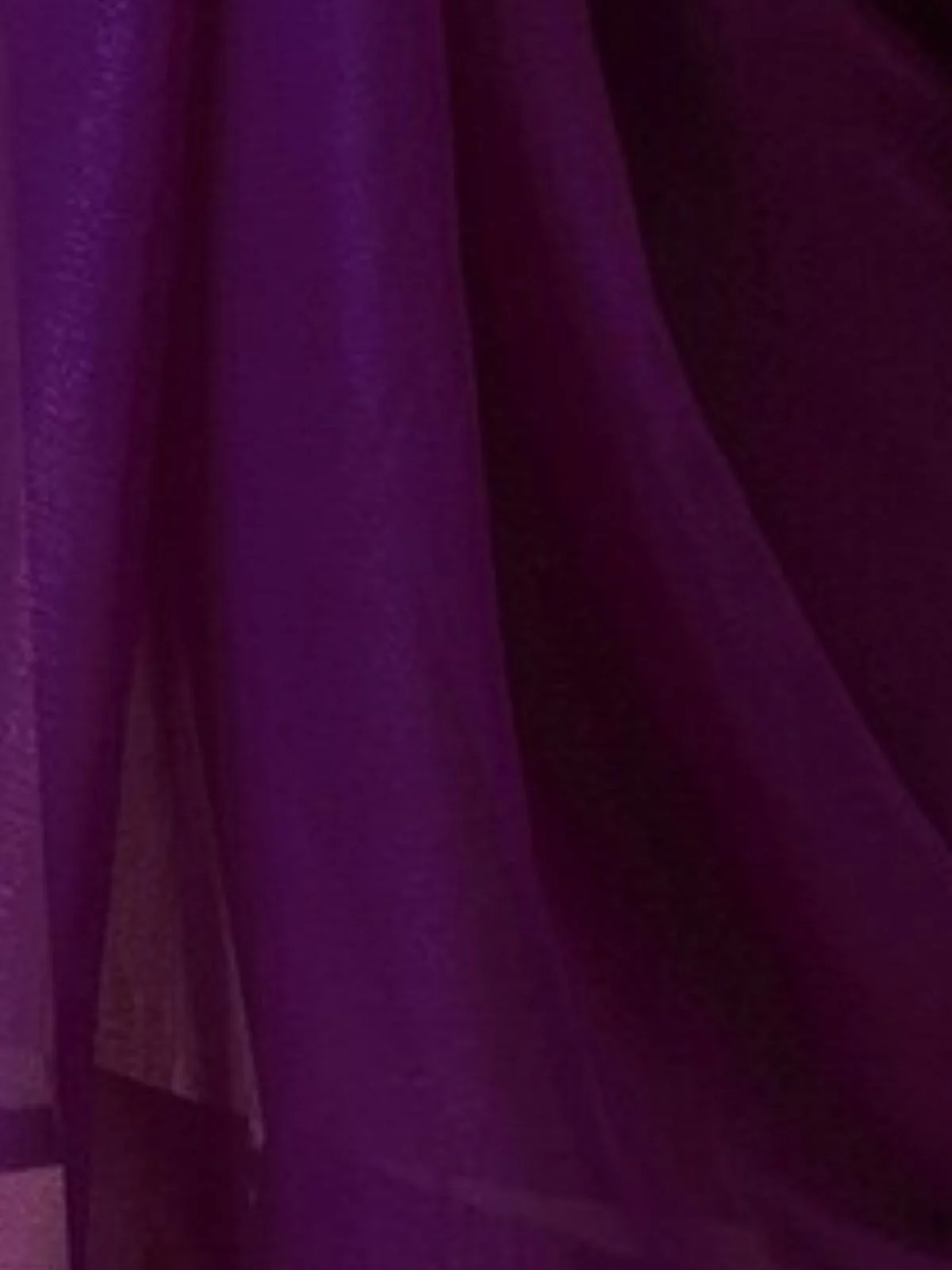 Odette Purple Georgette Embroidered Saree For Women - Image 5