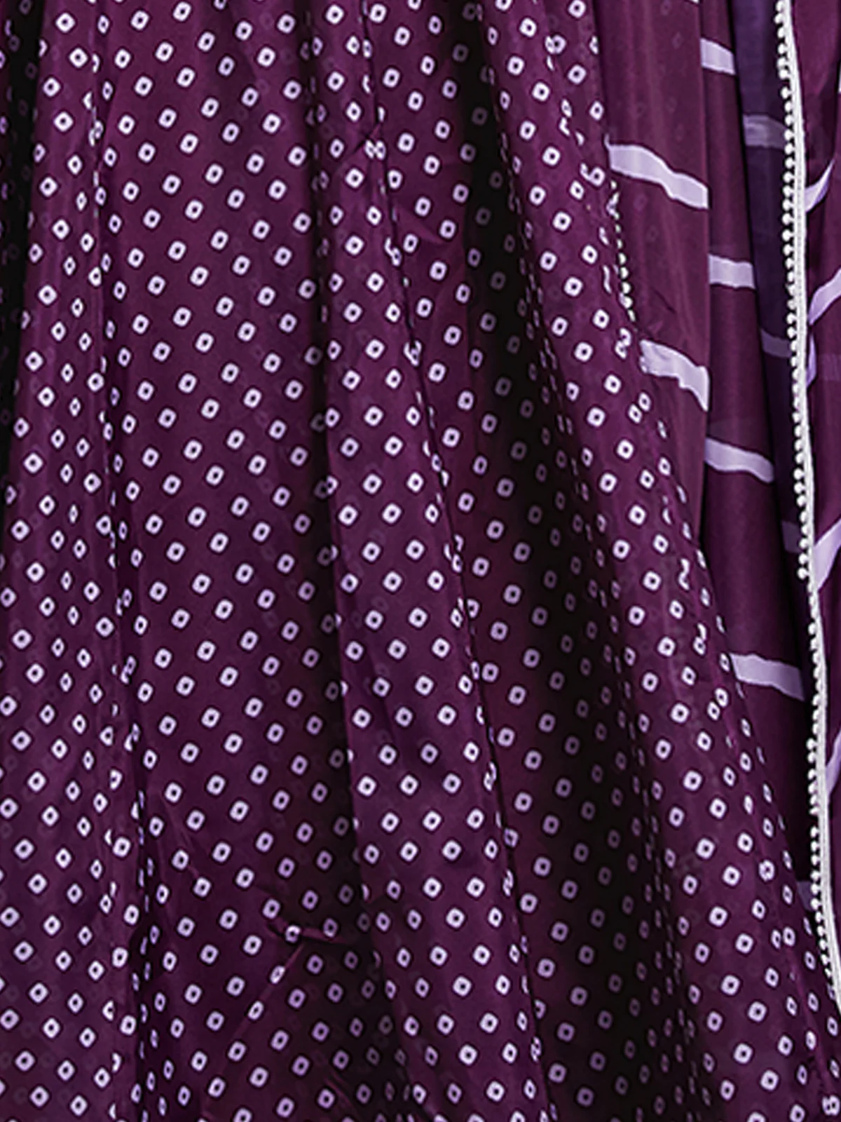 Odette Purple Organza Printed Stitched Salwar Suit Set For Women - Image 6