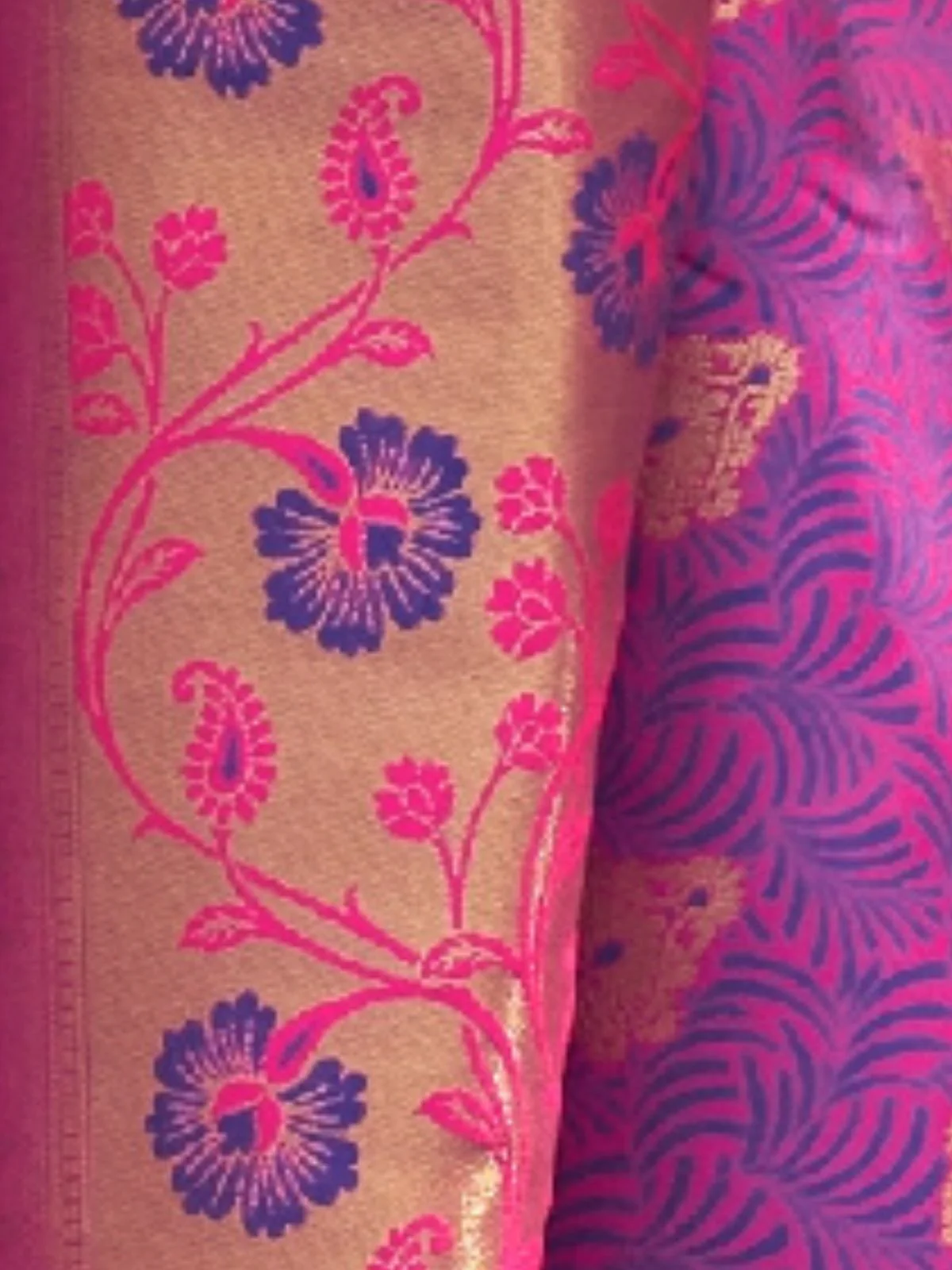 Odette Purple Silk Blend Woven Saree With Unstitched Blouse for Women - Image 3