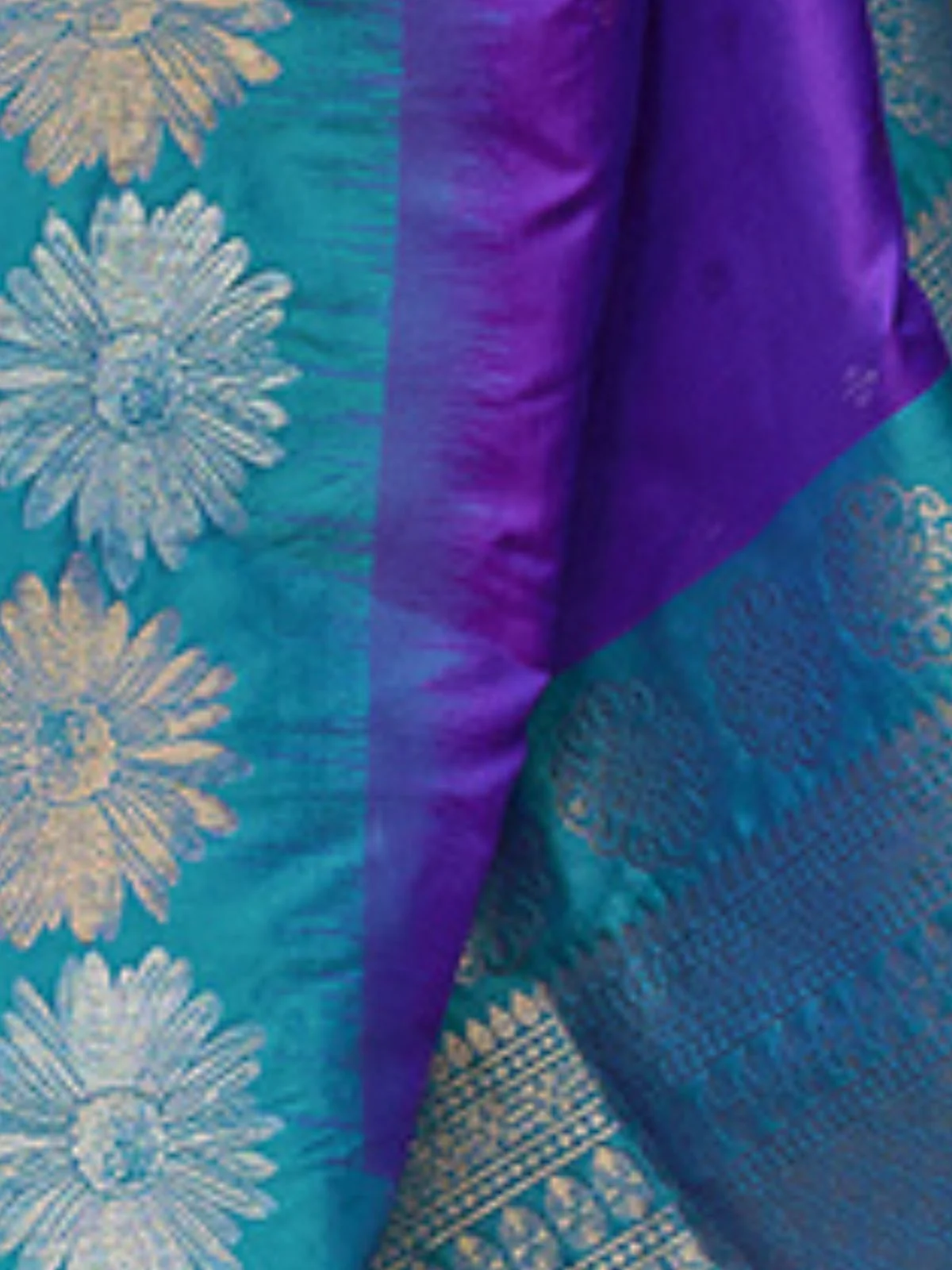 Odette Purple Woven Design Soft Silk Saree With Unstitched Blouse For Women - Image 4