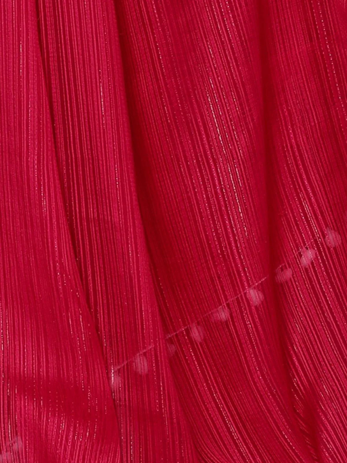 Odette Red Banglori Lace Work Saree With Unstitched Blouse For Women - Image 5