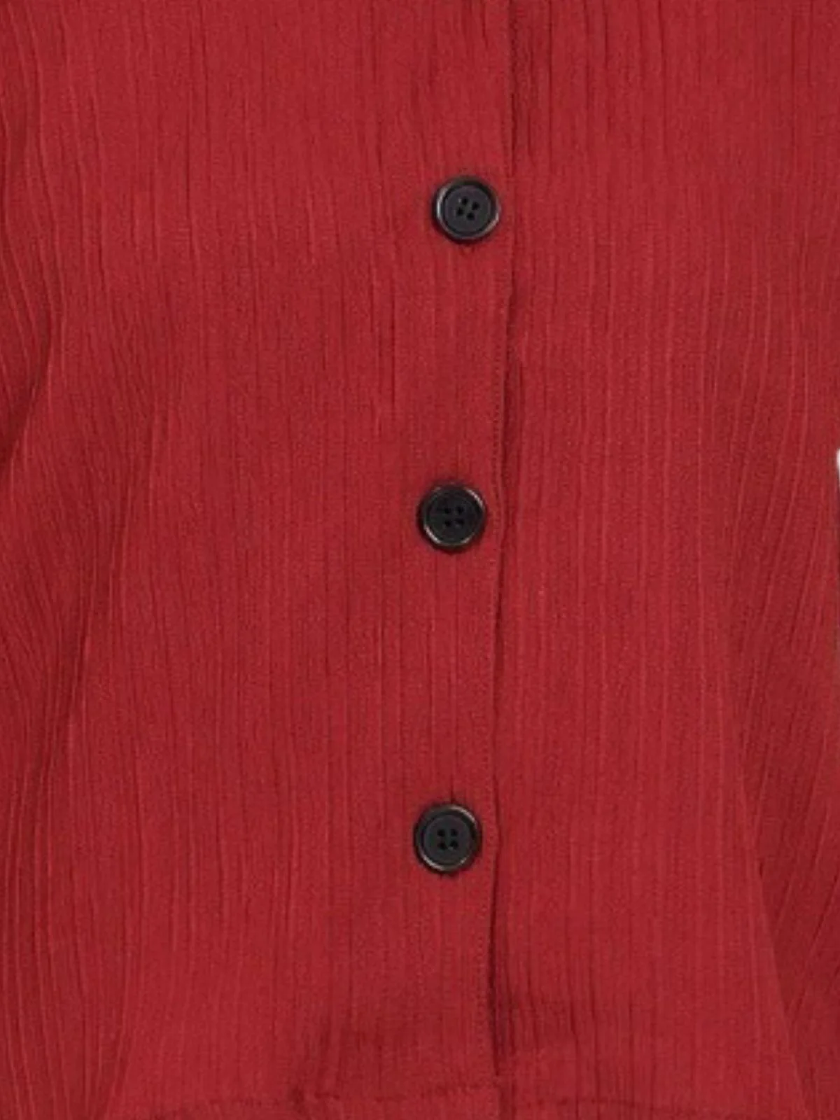 Odette Red Sugarcane Solid Shirt For Women - Image 5