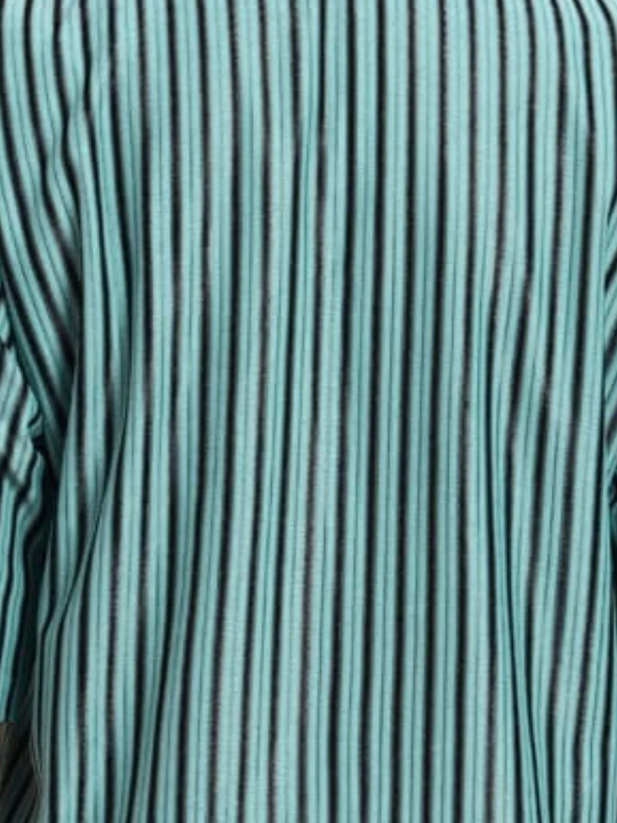 Odette Sea Green Poly Cotton Printed Shirt For Women - Image 4