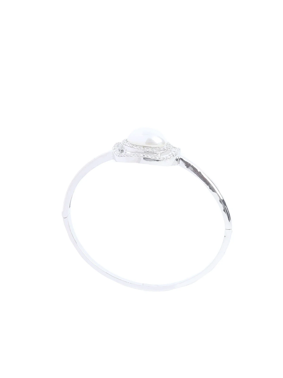 Odette Silver Alloy Embellished Bracelet For Women - Image 7