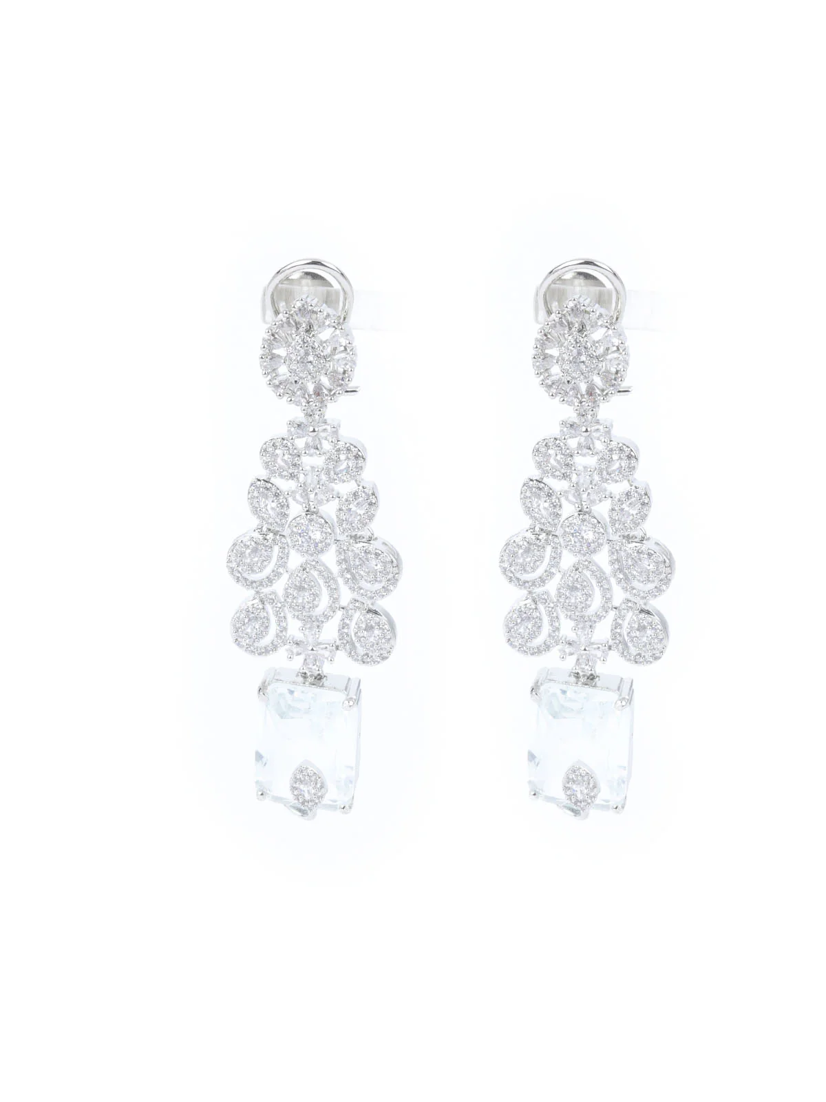 Odette Silver Alloy Embellished Jewellery Set For Women - Image 5