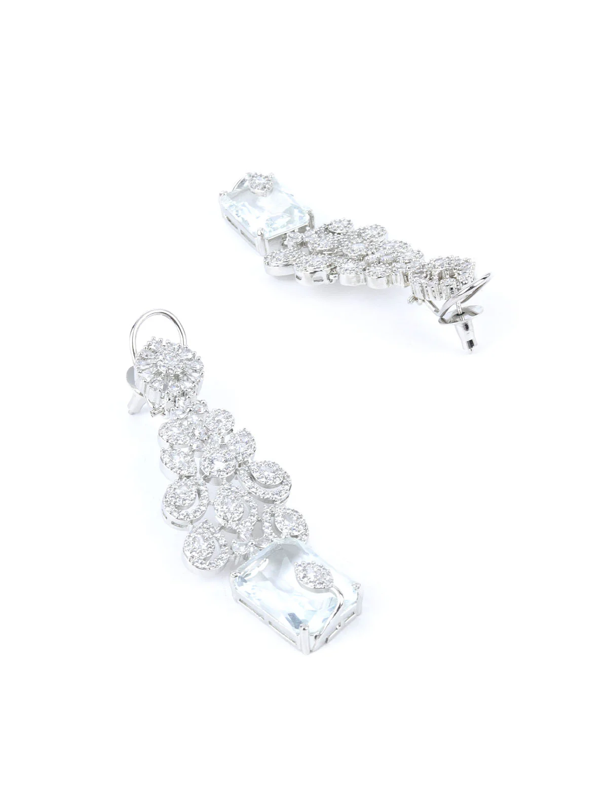 Odette Silver Alloy Embellished Jewellery Set For Women - Image 6