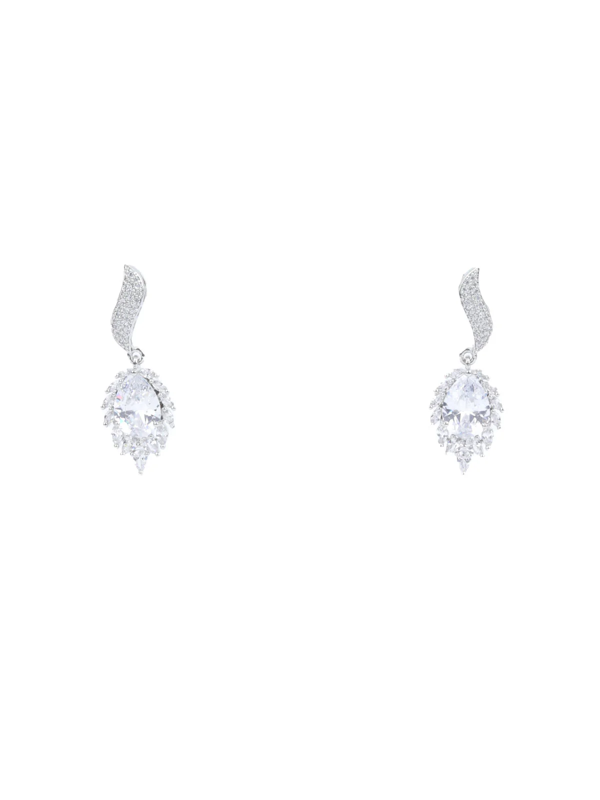 Odette Silver Alloy Embellished Jewellery Set For Women - Image 4