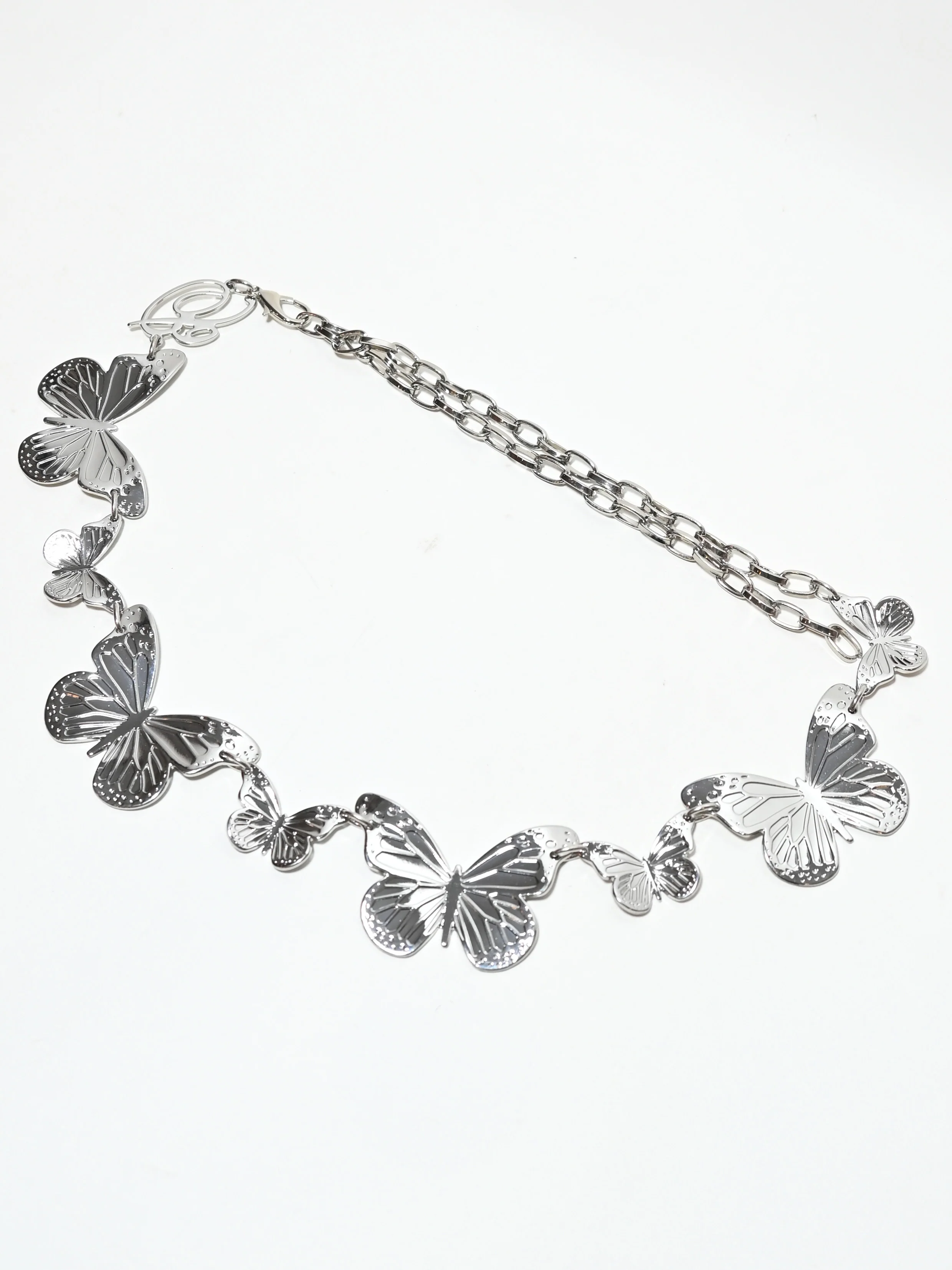 Odette Silver Alloy Metallic Design Belt For Women - Image 2