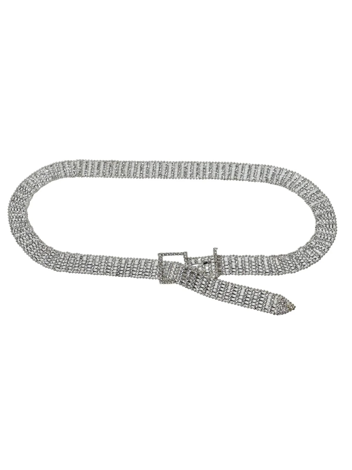 Odette Silver Alloy Stone Work Belt For Women - Image 2