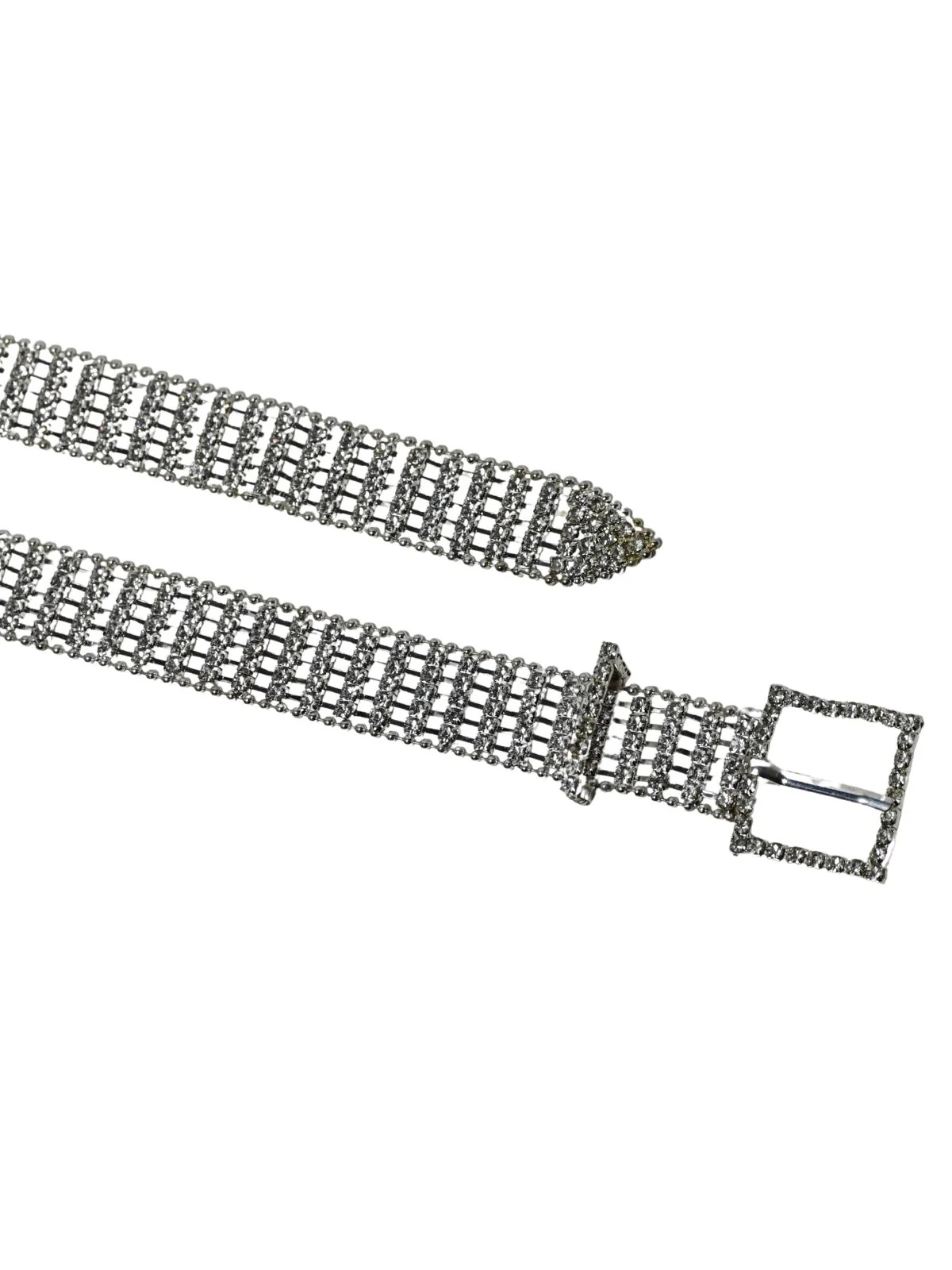 Odette Silver Alloy Stone Work Belt For Women - Image 3
