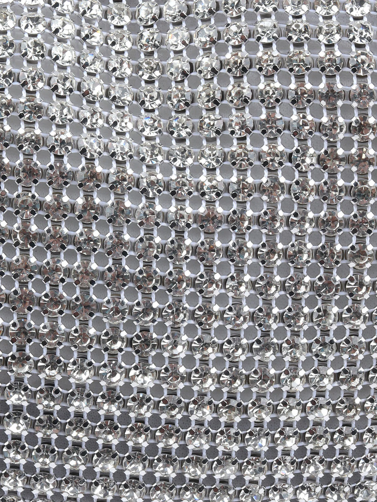 Odette Silver Polyester Embellished Clutch For Women - Image 7