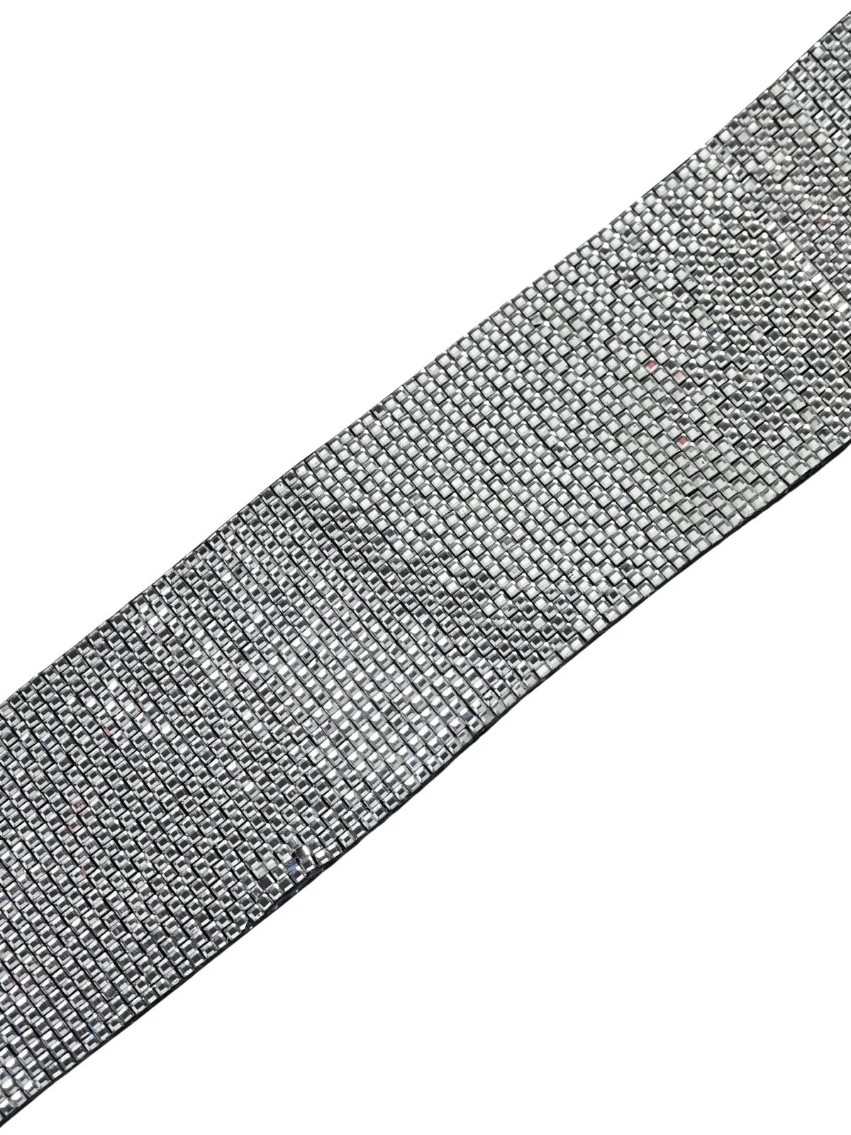 Odette Silver PU Embellished Belt For Women - Image 4