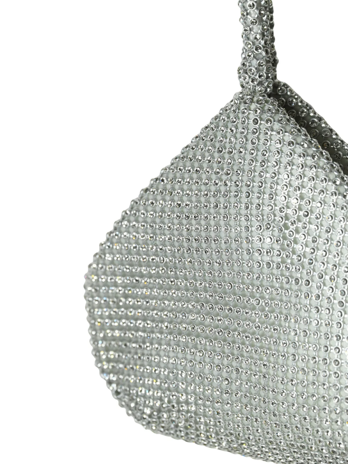 Odette Silver Silk Blend Embellished Potli For Women - Image 5