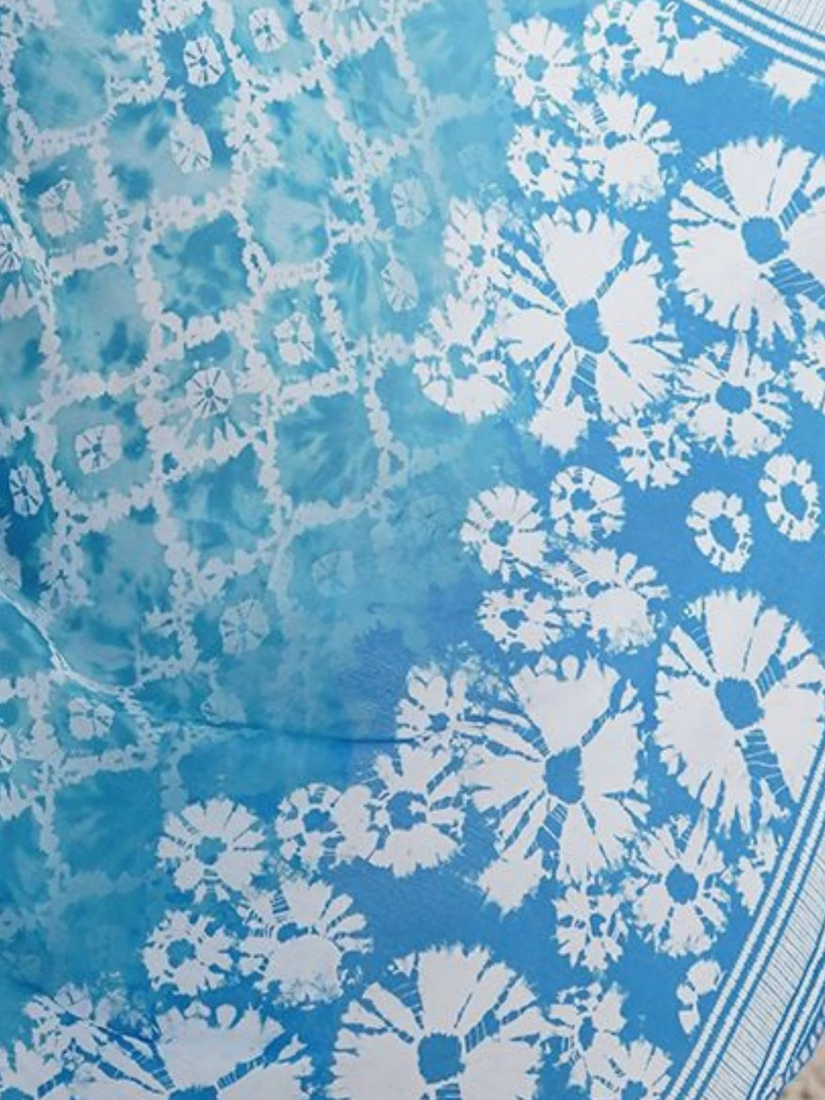 Odette Sky Blue Georgette Printed Saree For Women - Image 5