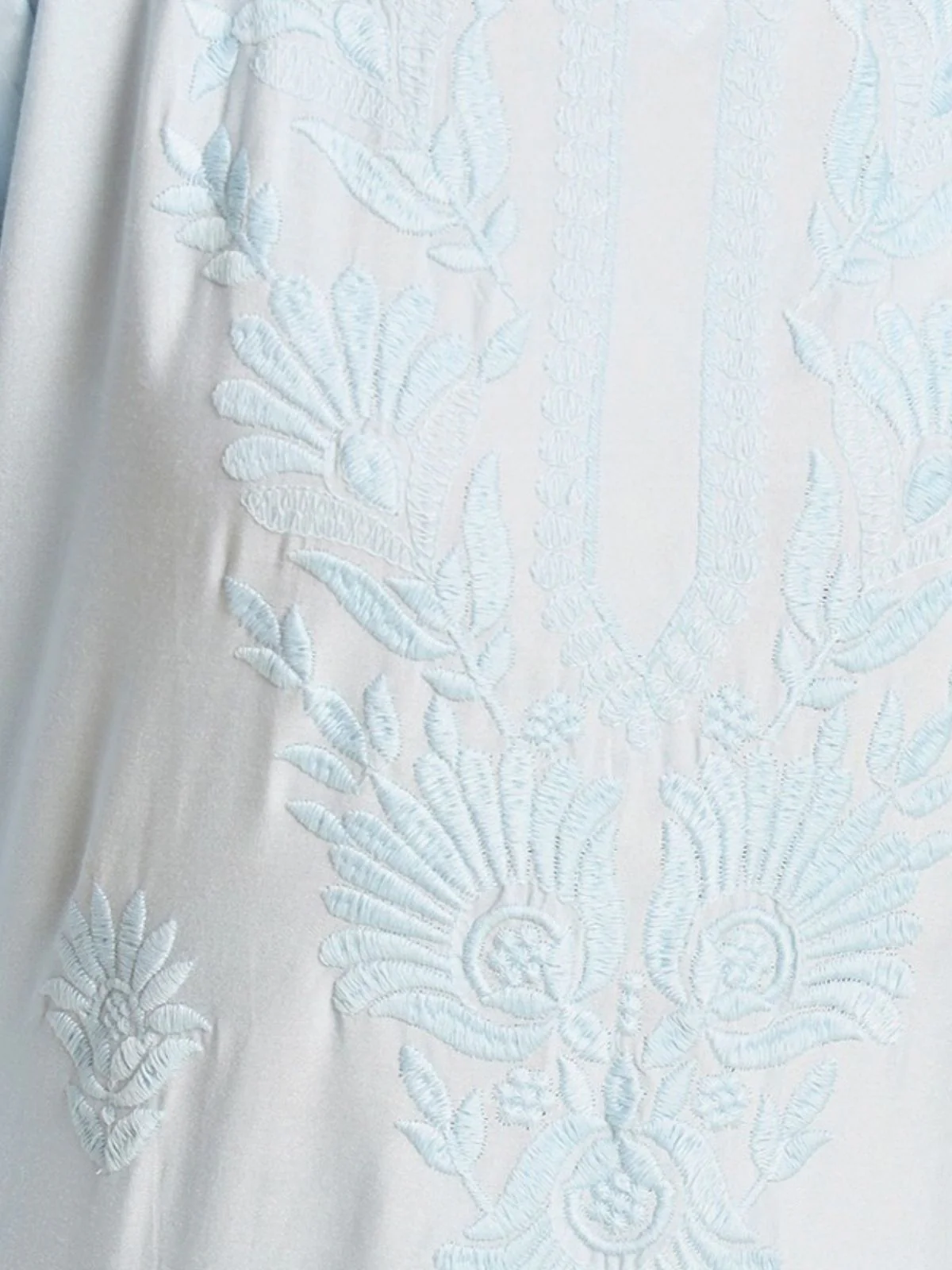Odette Sky Blue Rayon Embroidered Kurti For Women - Image 4