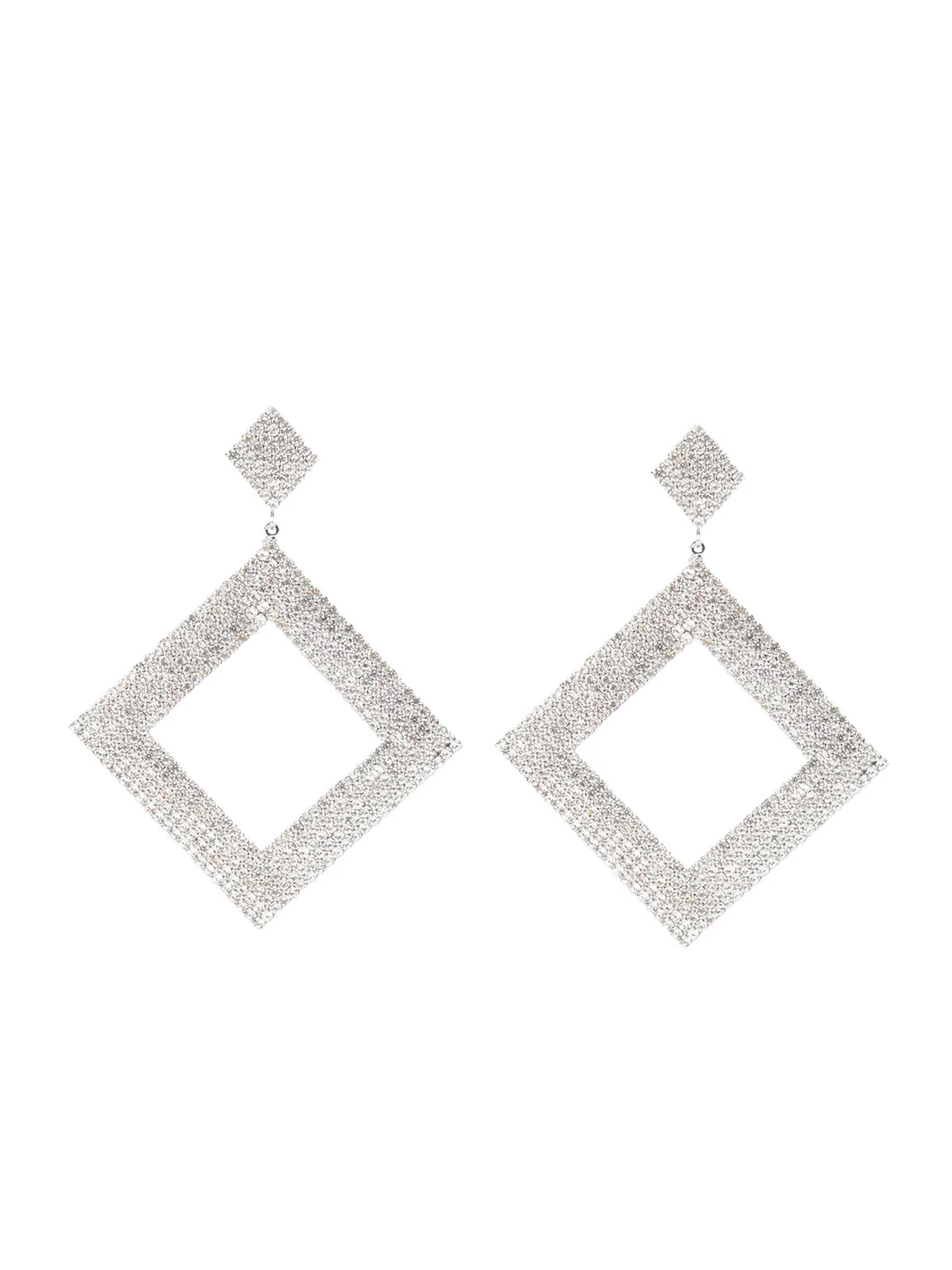 Odette Square Patterned Hoop Earring For Women