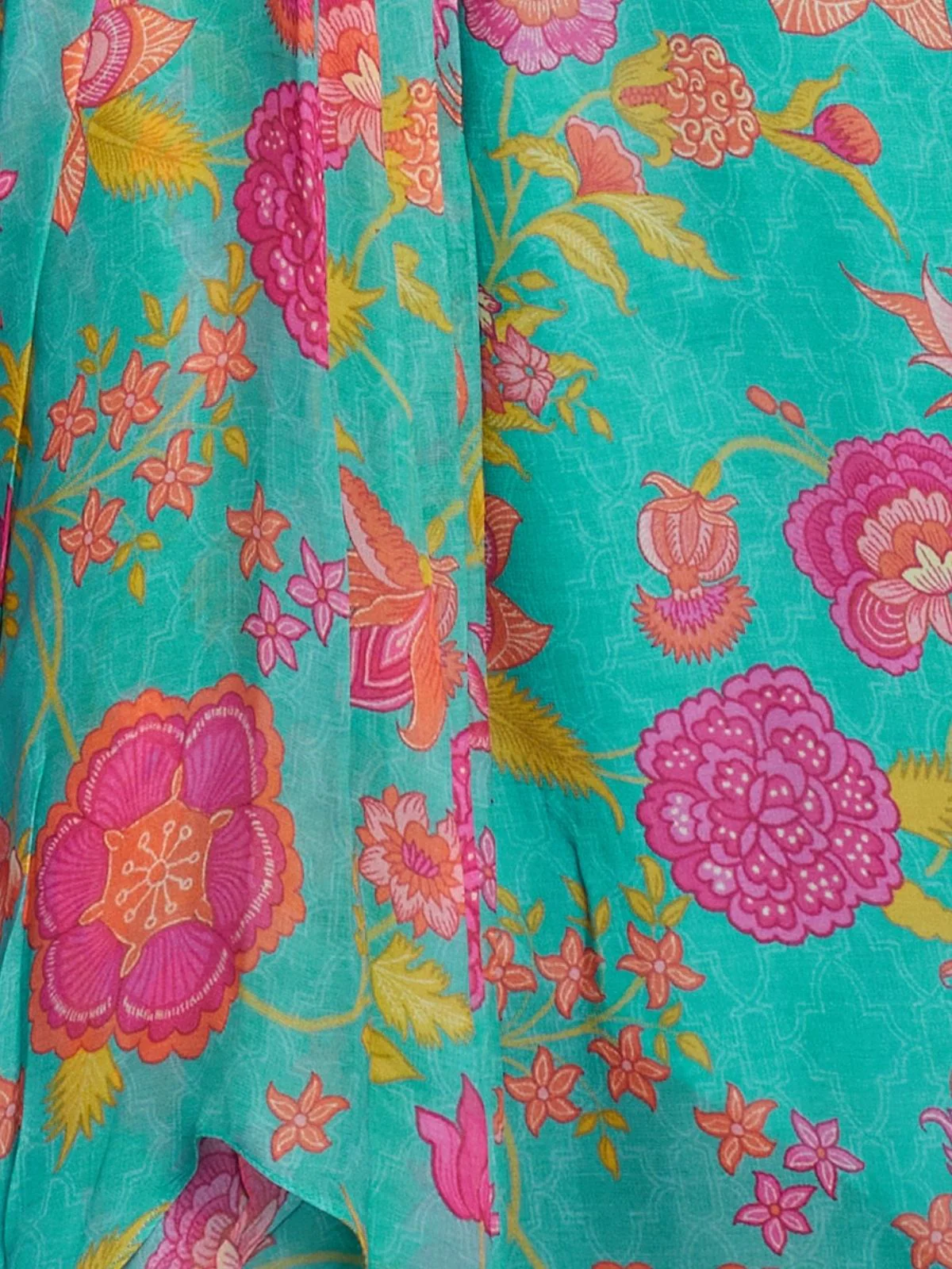 Odette Teal Georgette Printed Stitched Co-Ord Set For Women - Image 8