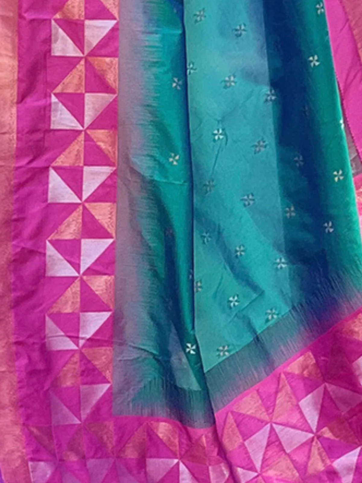 Odette Teal Woven Design Soft Silk Saree With Unstitched Blouse For Women - Image 4