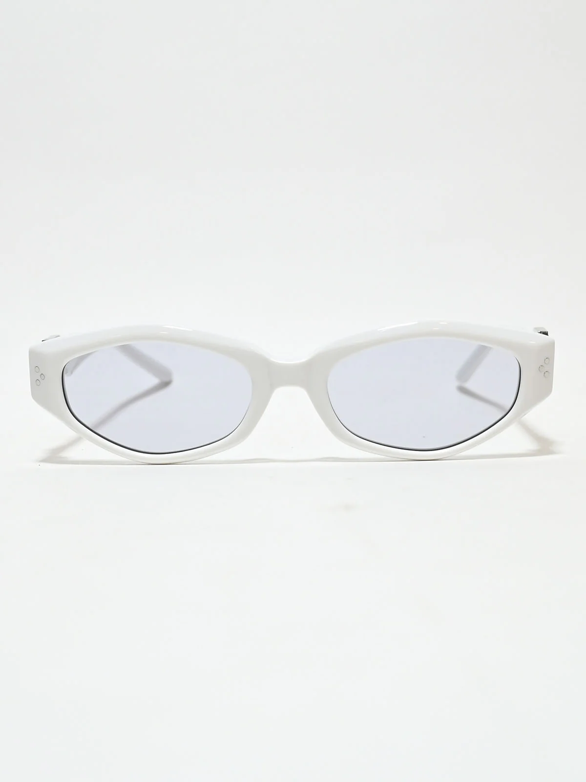 Odette White Acetate Embellished Sunglasses For Women - Image 2