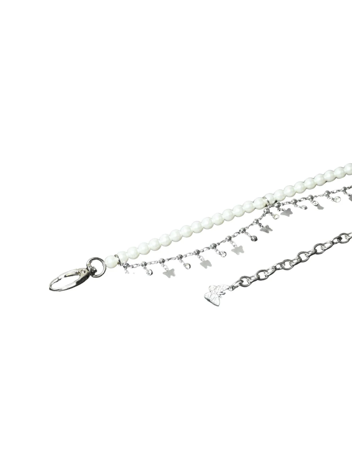 Odette White Alloy Embellished Belt For Women - Image 5