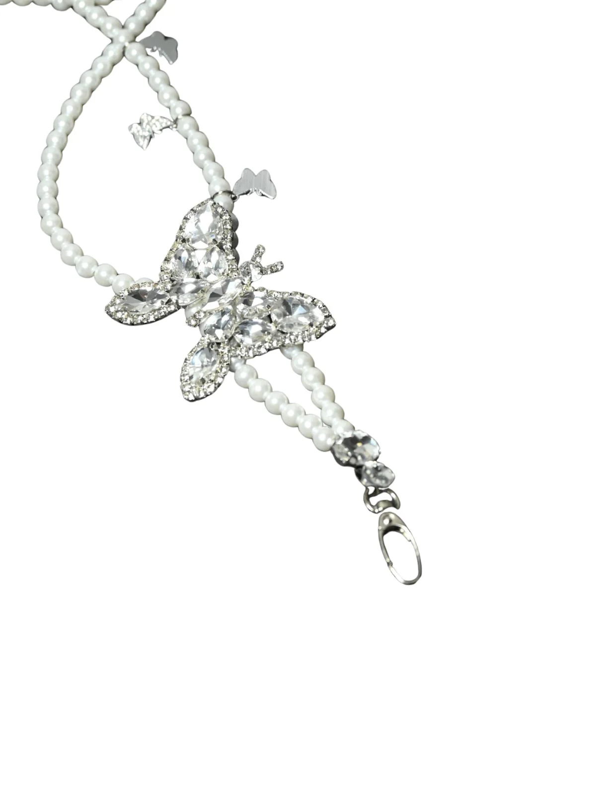 Odette White Alloy Embellished Belt For Women - Image 4