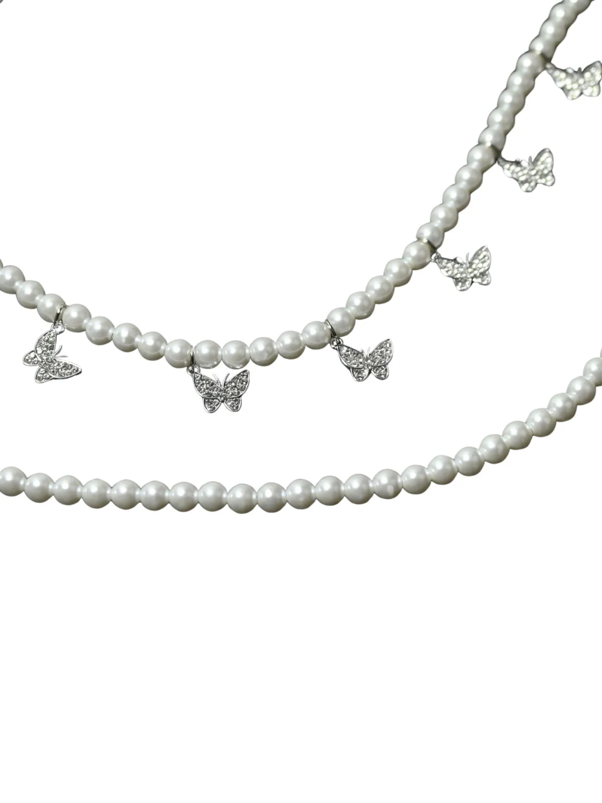 Odette White Alloy Embellished Belt For Women - Image 5